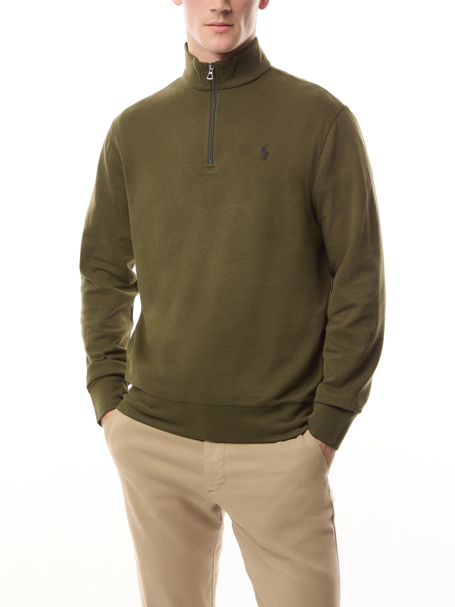 Double Knit Quarter Zip Sweatshirt