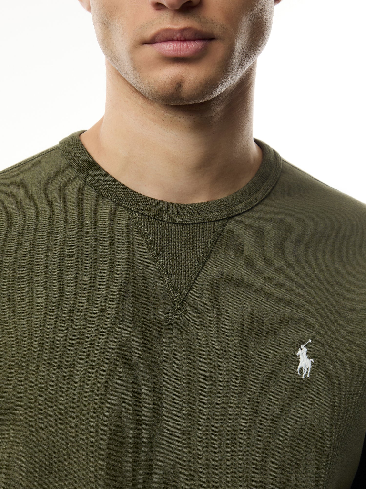 Logo Embroidered Double Knit Sweatshirt