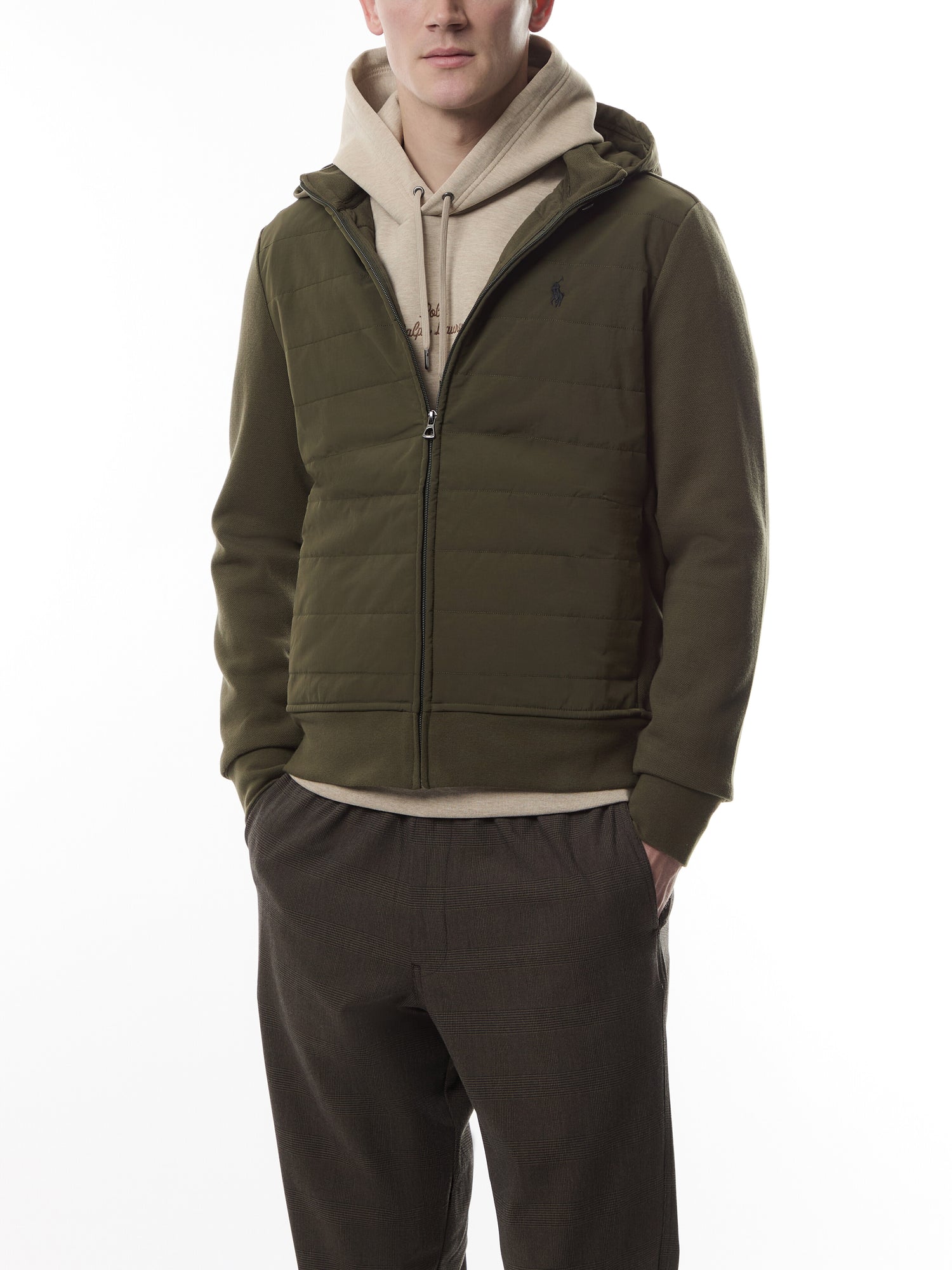 Hybrid Zip Through Hoodie