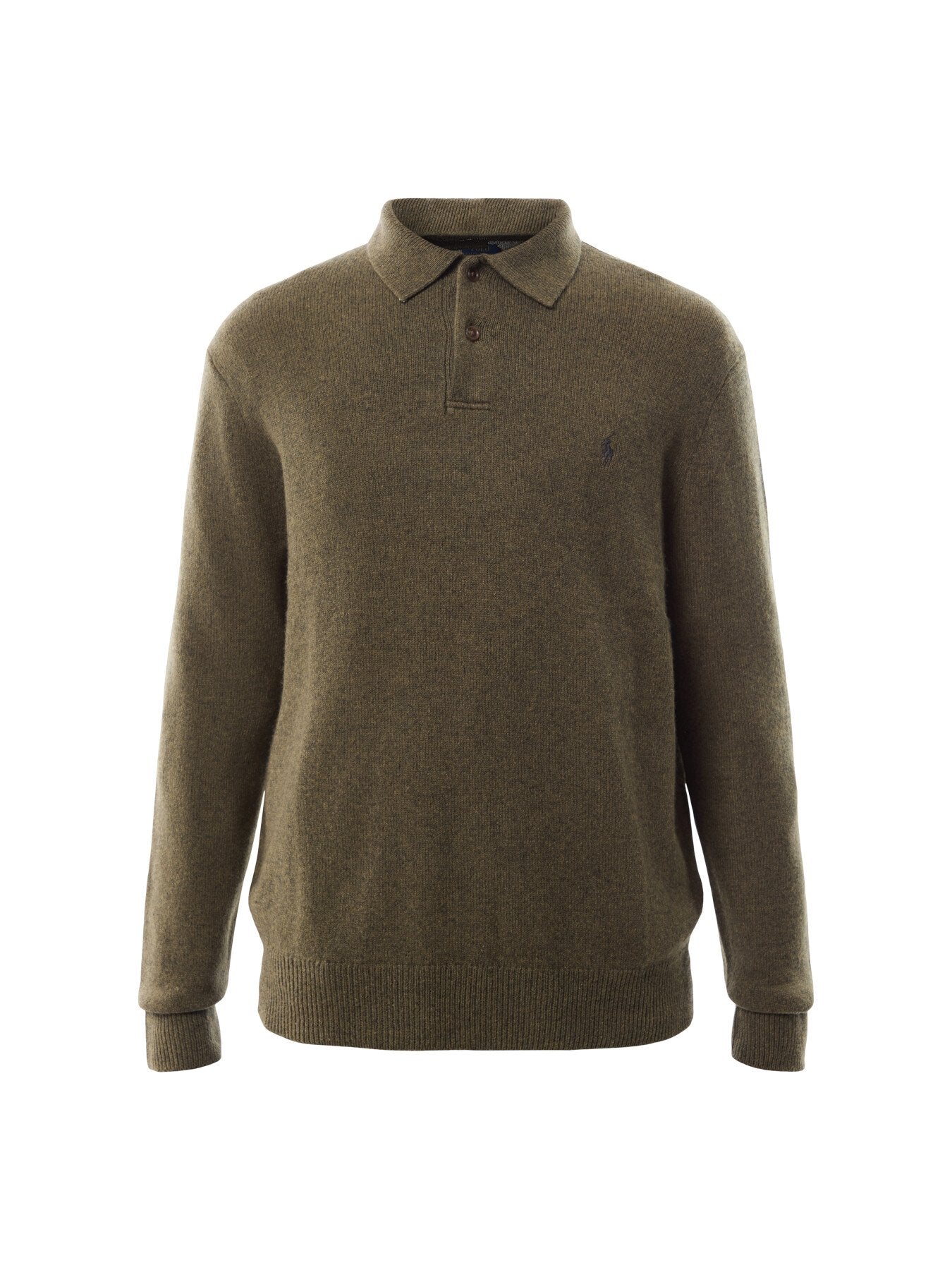 Wool Blend Plaquet Knited Polo Sweater