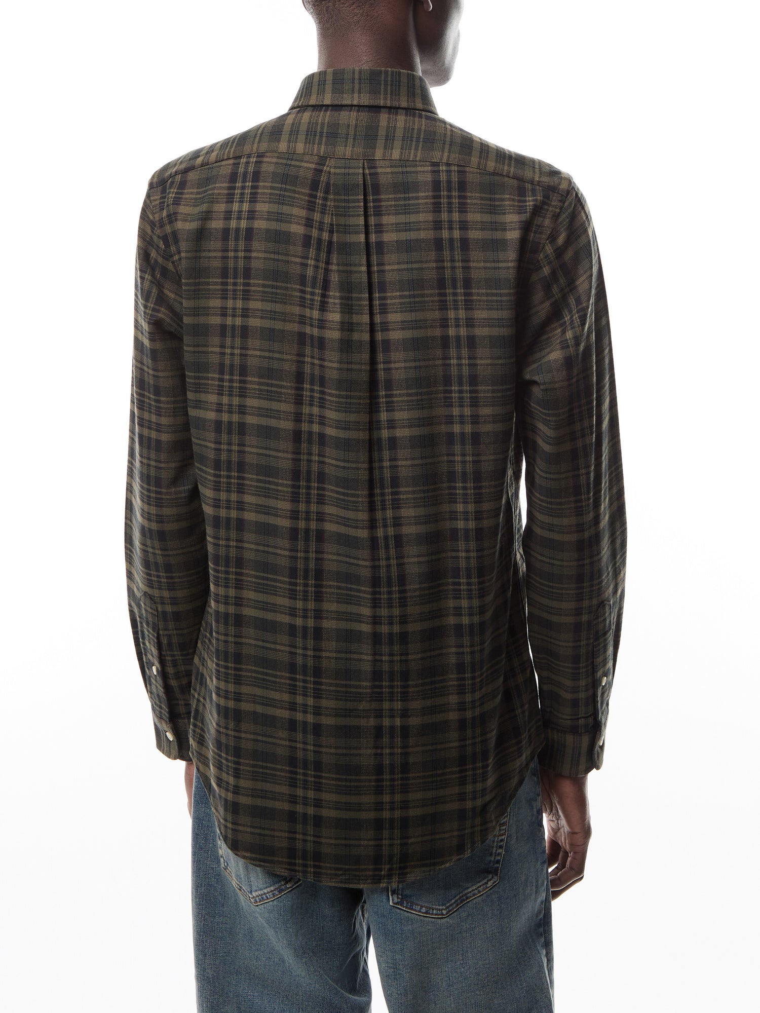 Custom Fit Plaid Performance Twill Shirt