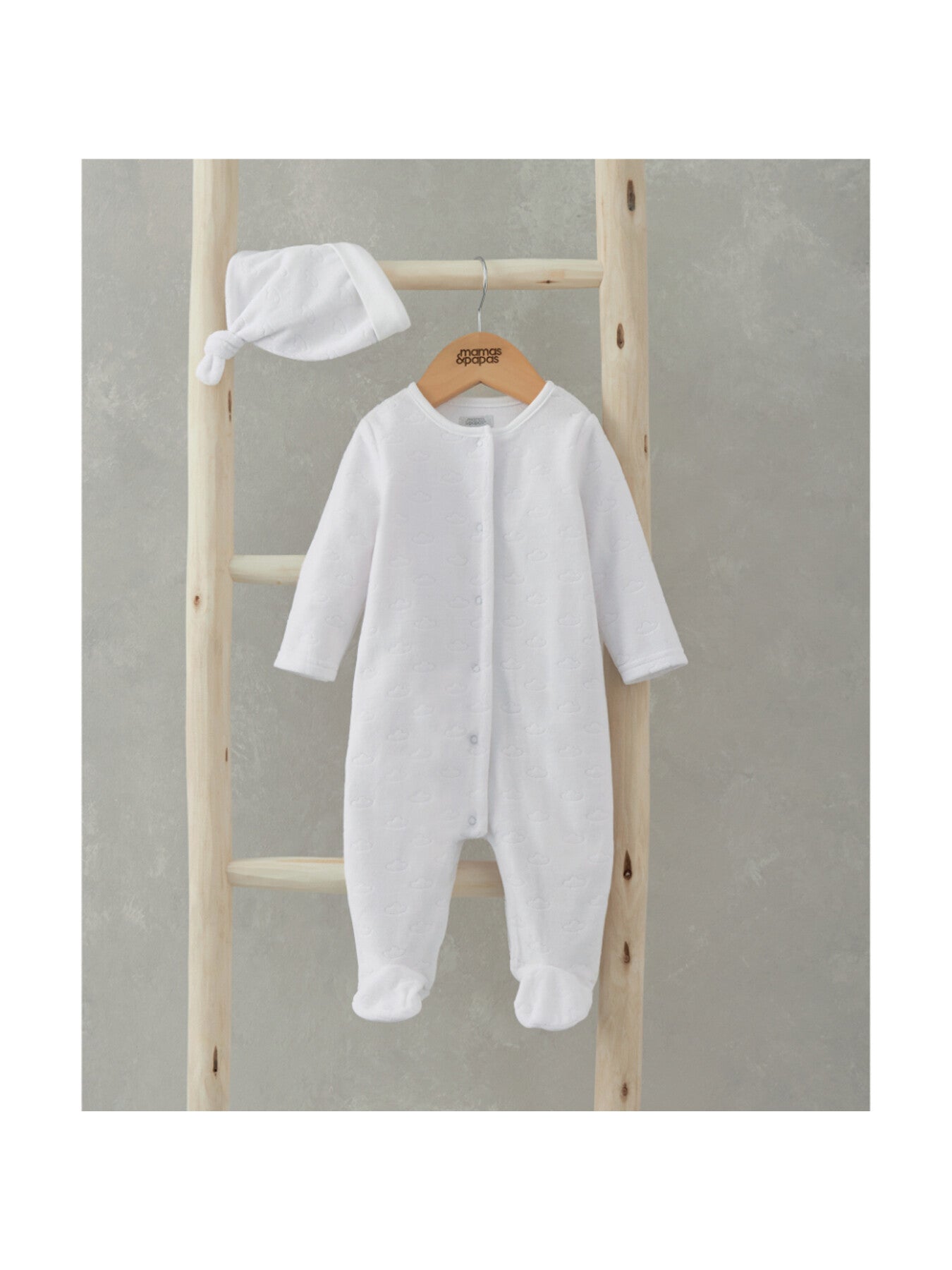 Velour Cloud All In One with Hat 2 Piece Set