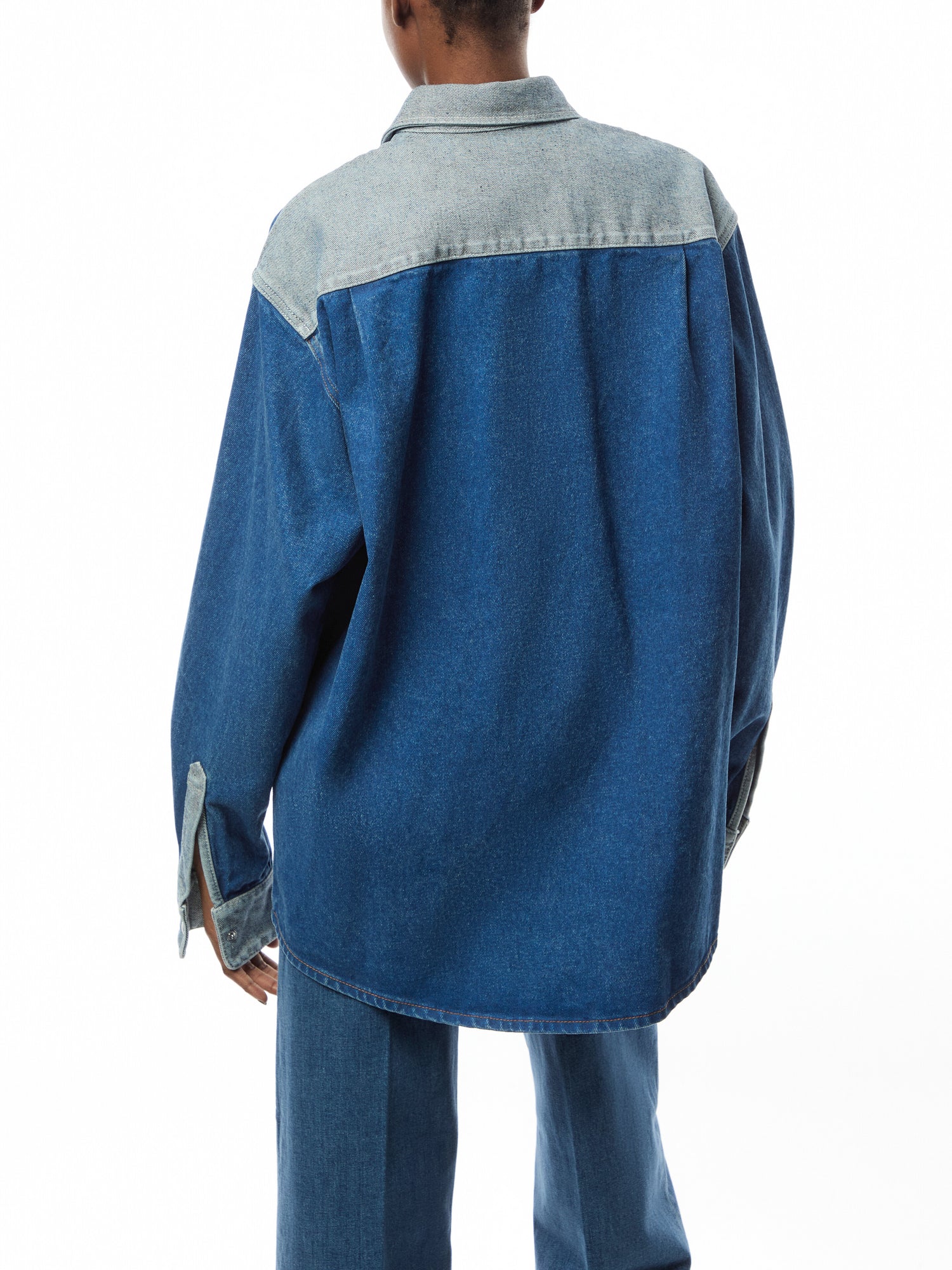 Colourblock Denim Shirt