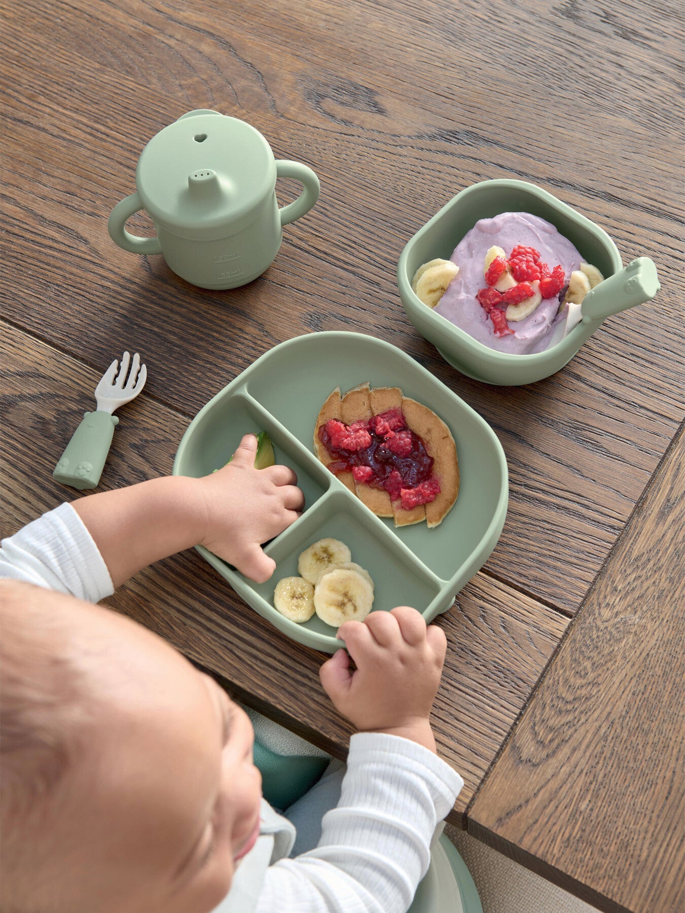 First Mealtime Silicone Set Kiwi
