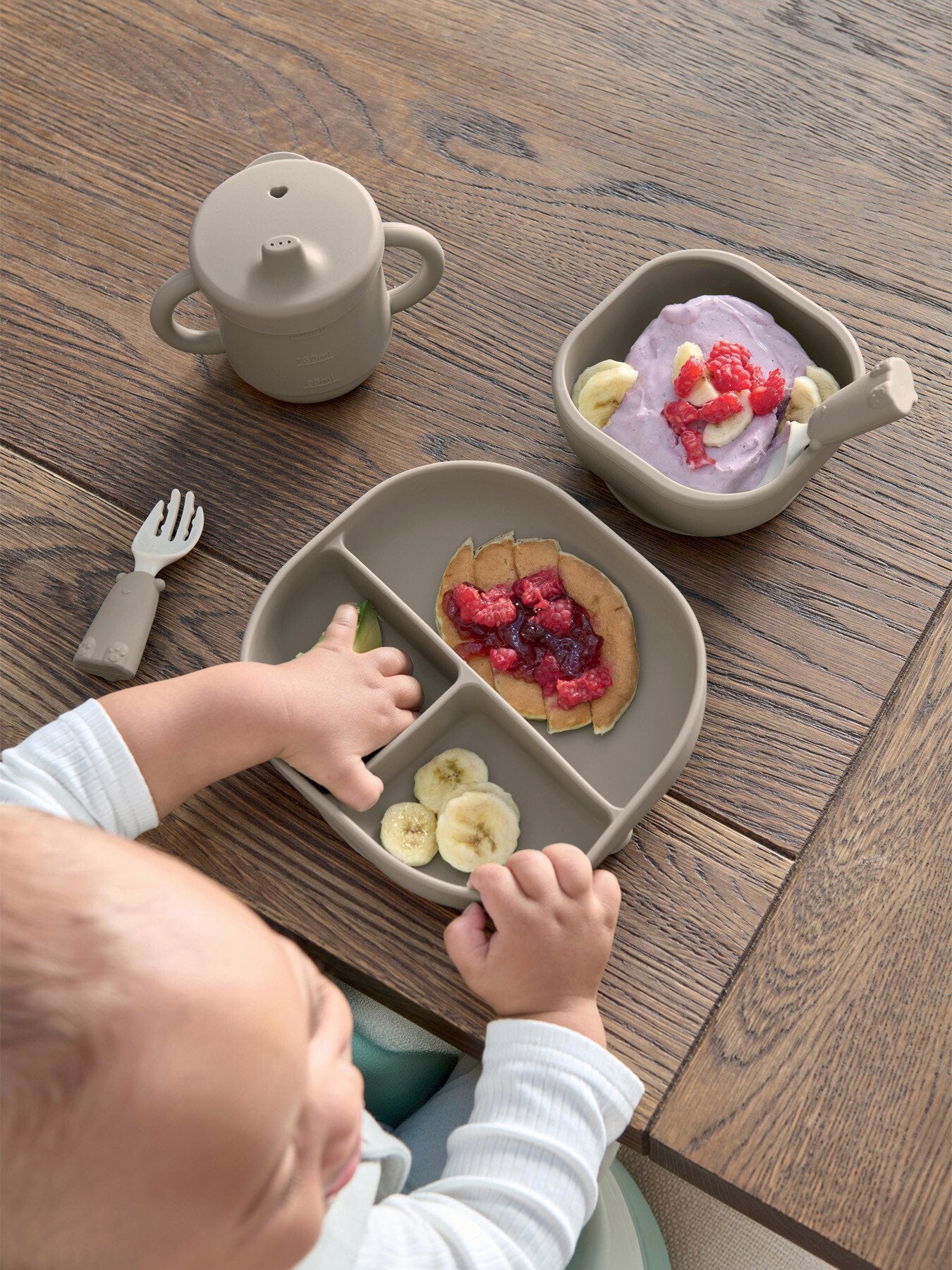 First Mealtime Silicone Set Truffle