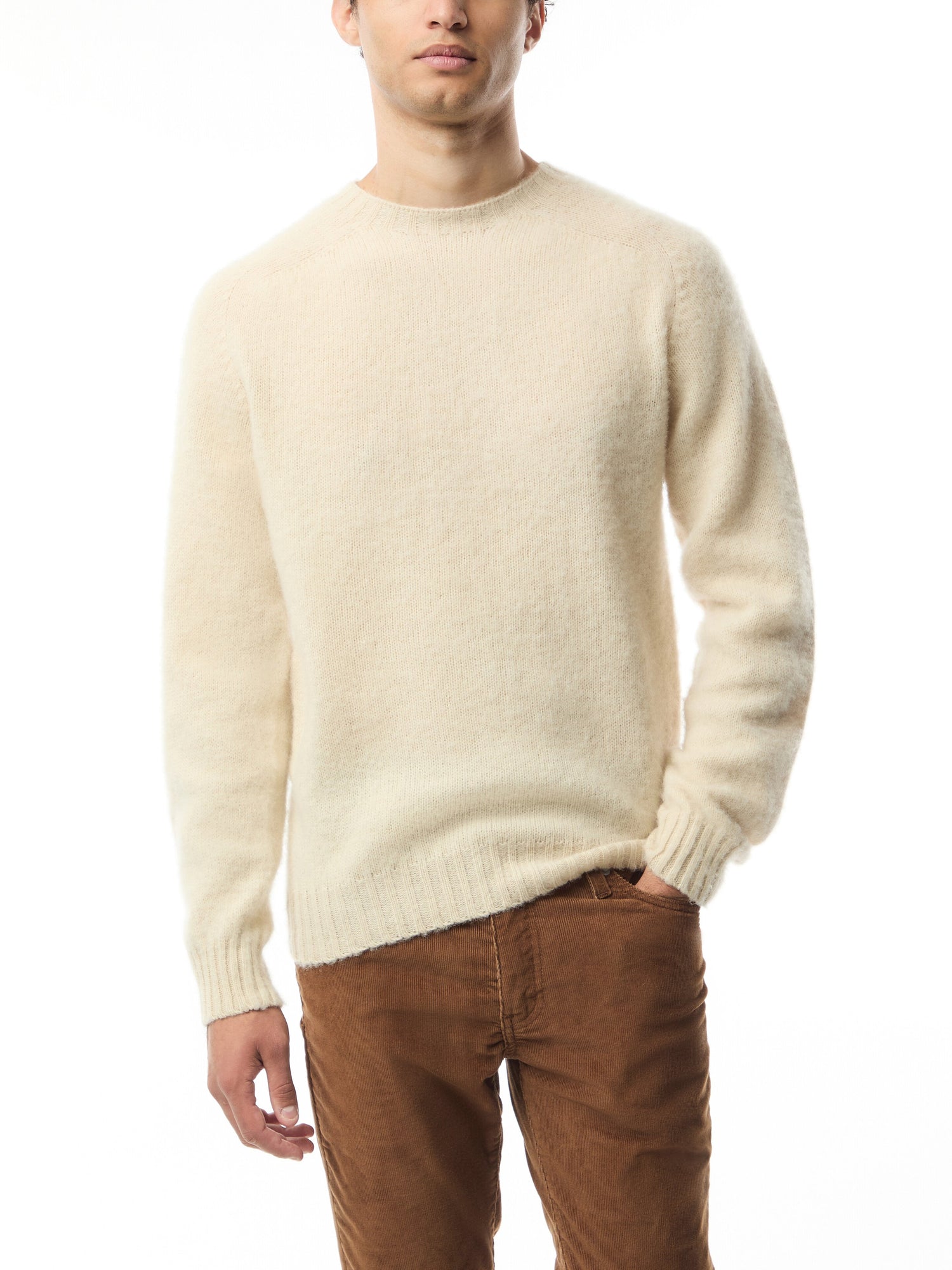 Brushed Shetland Crew Neck Jumper