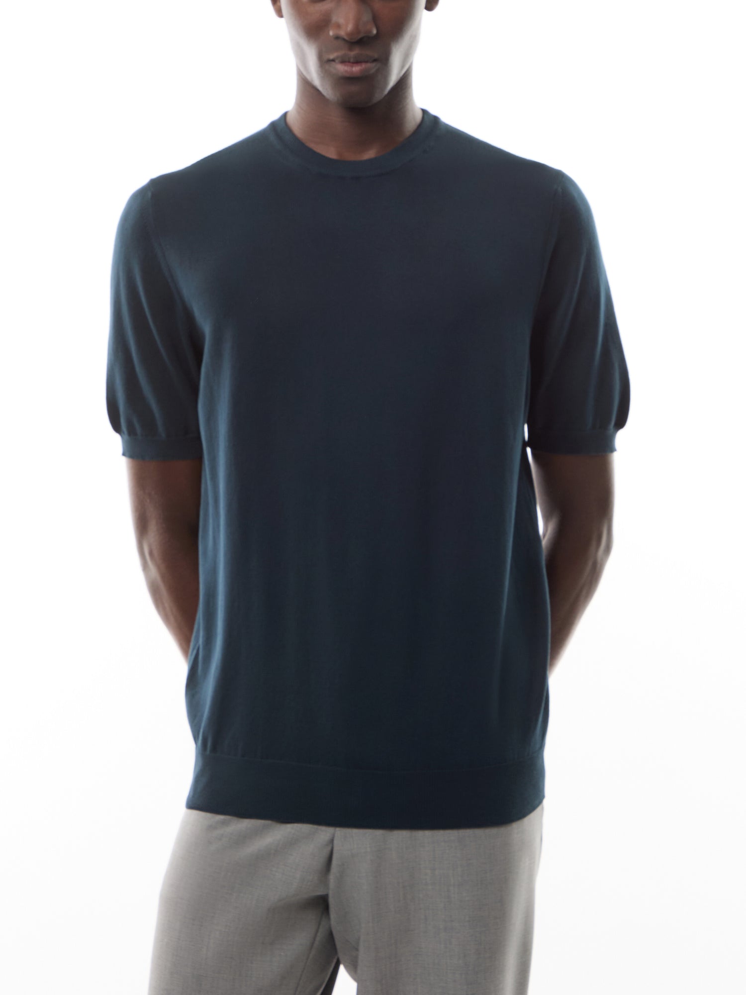 Knitted Crew Neck Tee
