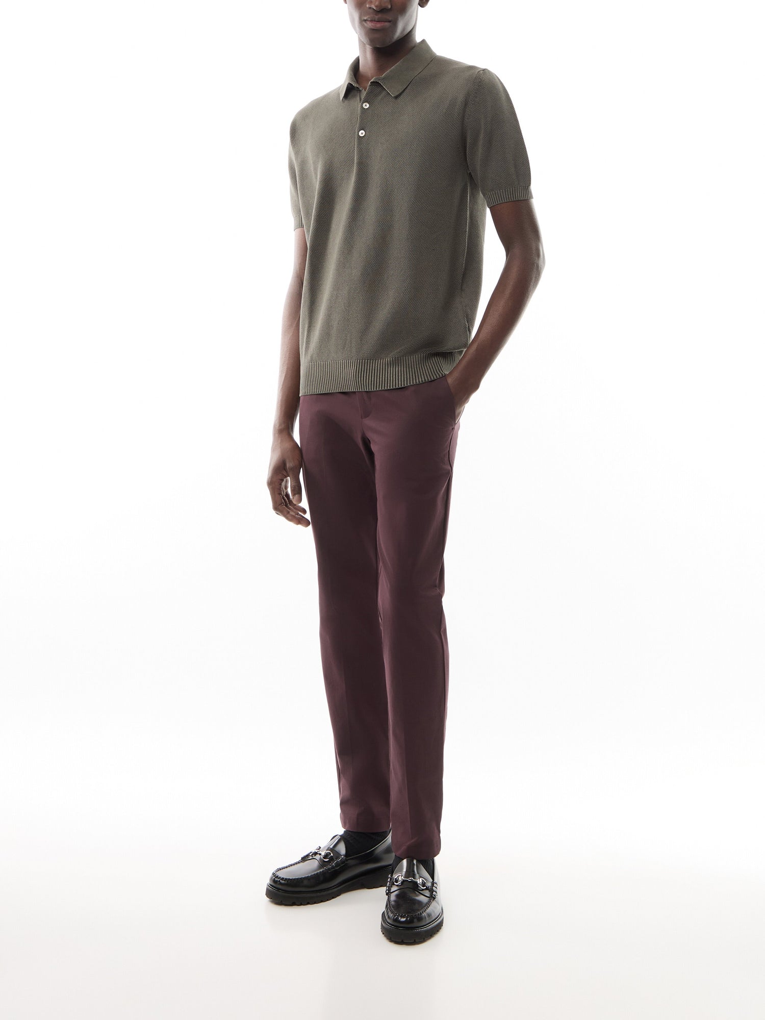 Texture Knitted Polo