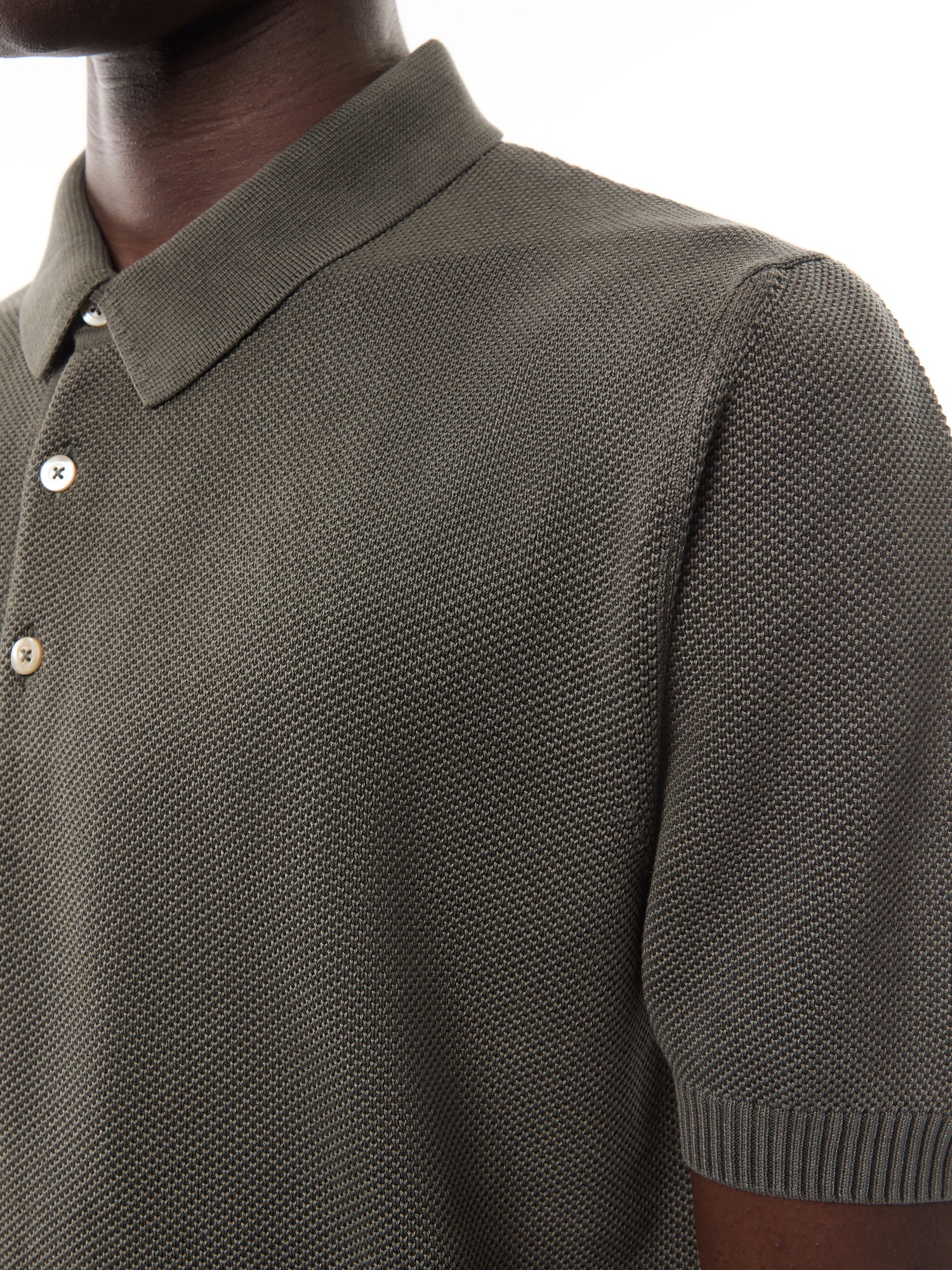 Texture Knitted Polo