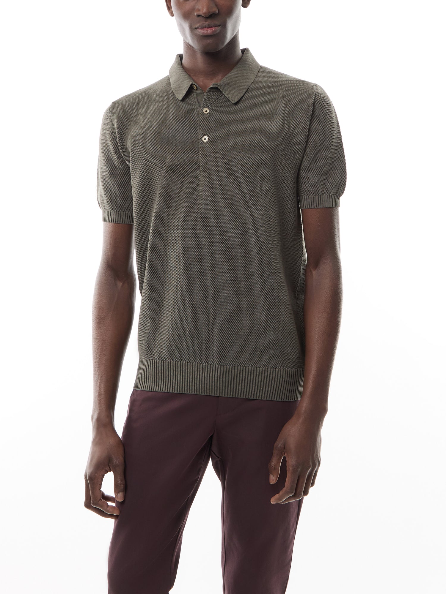 Texture Knitted Polo