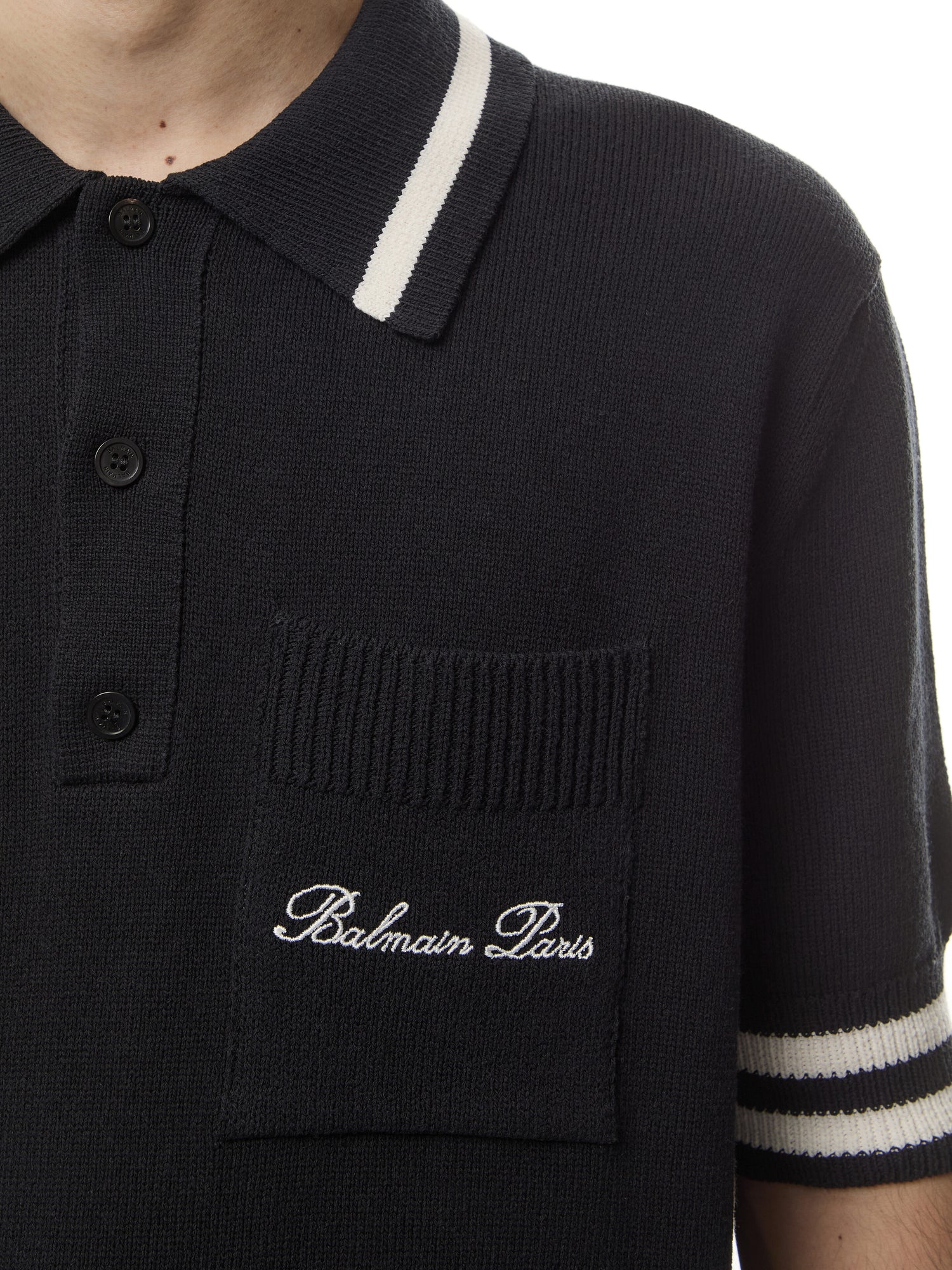 Signature Logo Wool Polo Shirt