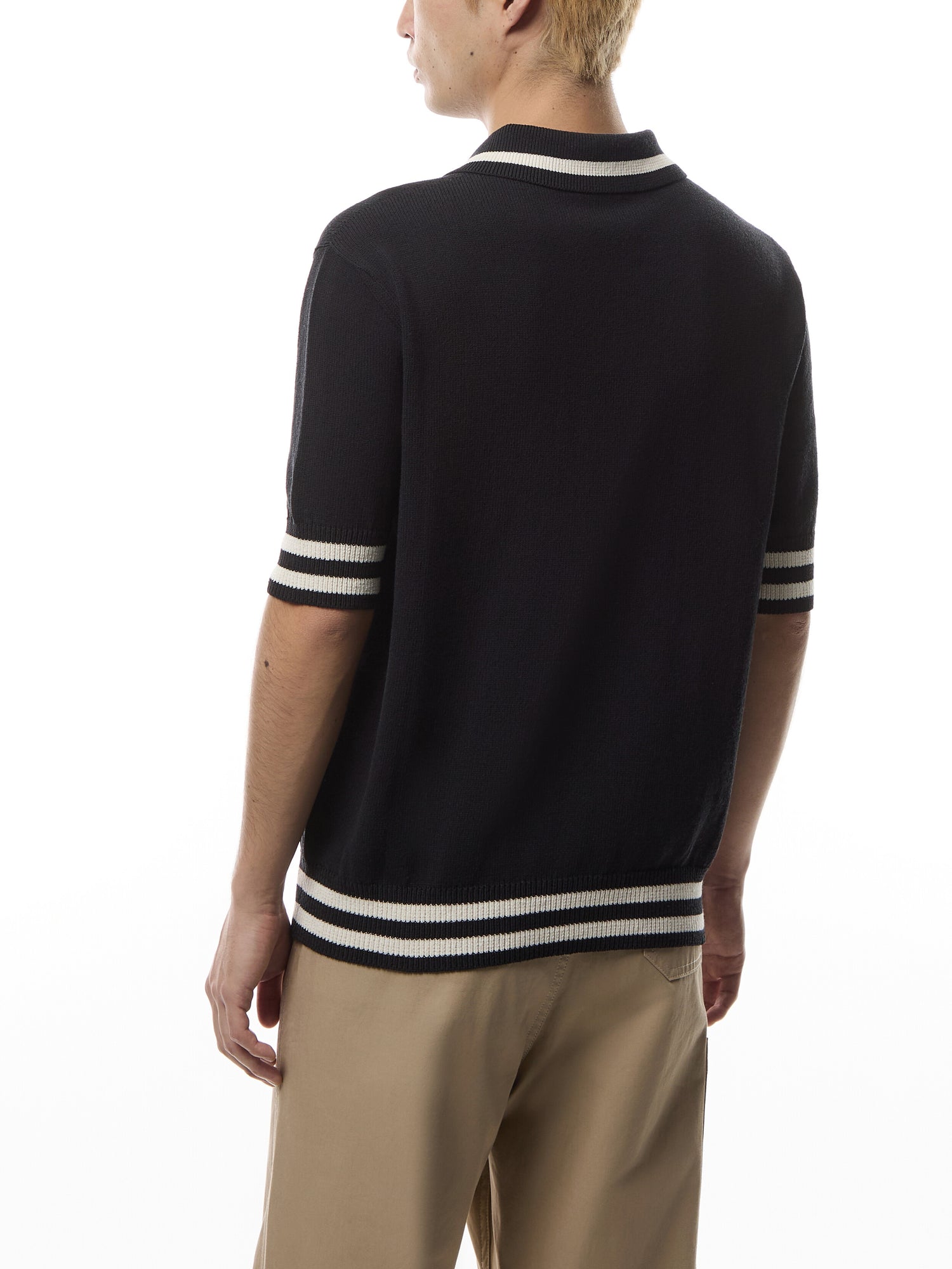 Signature Logo Wool Polo Shirt