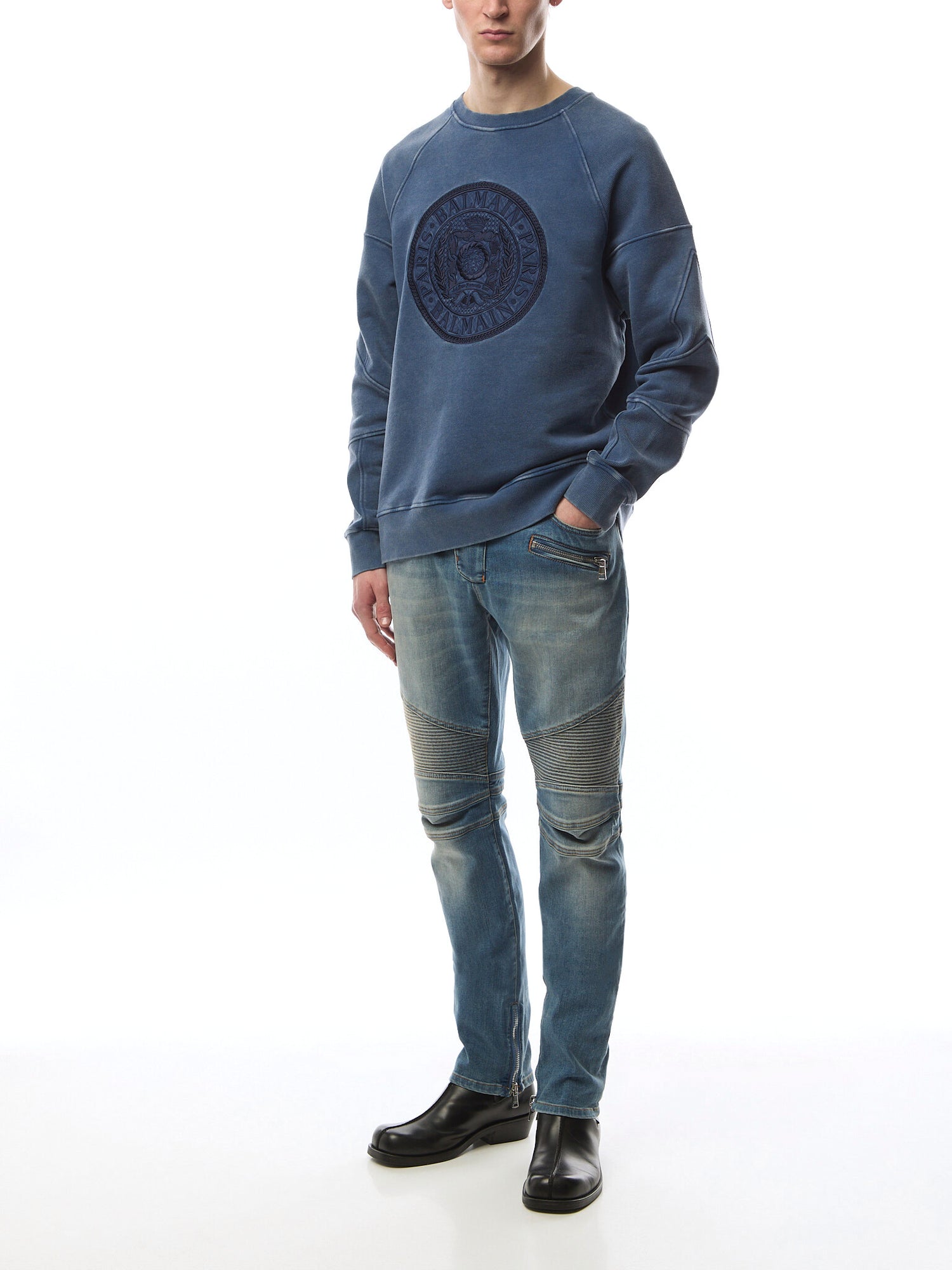 Slim Fit Biker Jeans