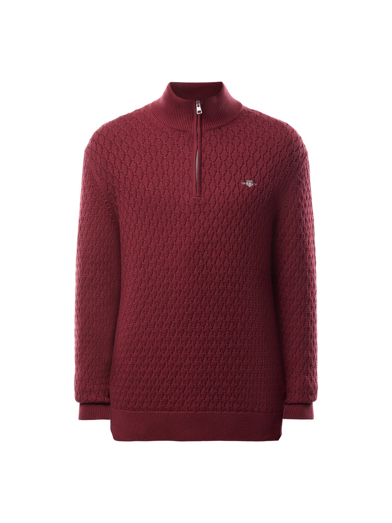Textured Cotton Half Zip