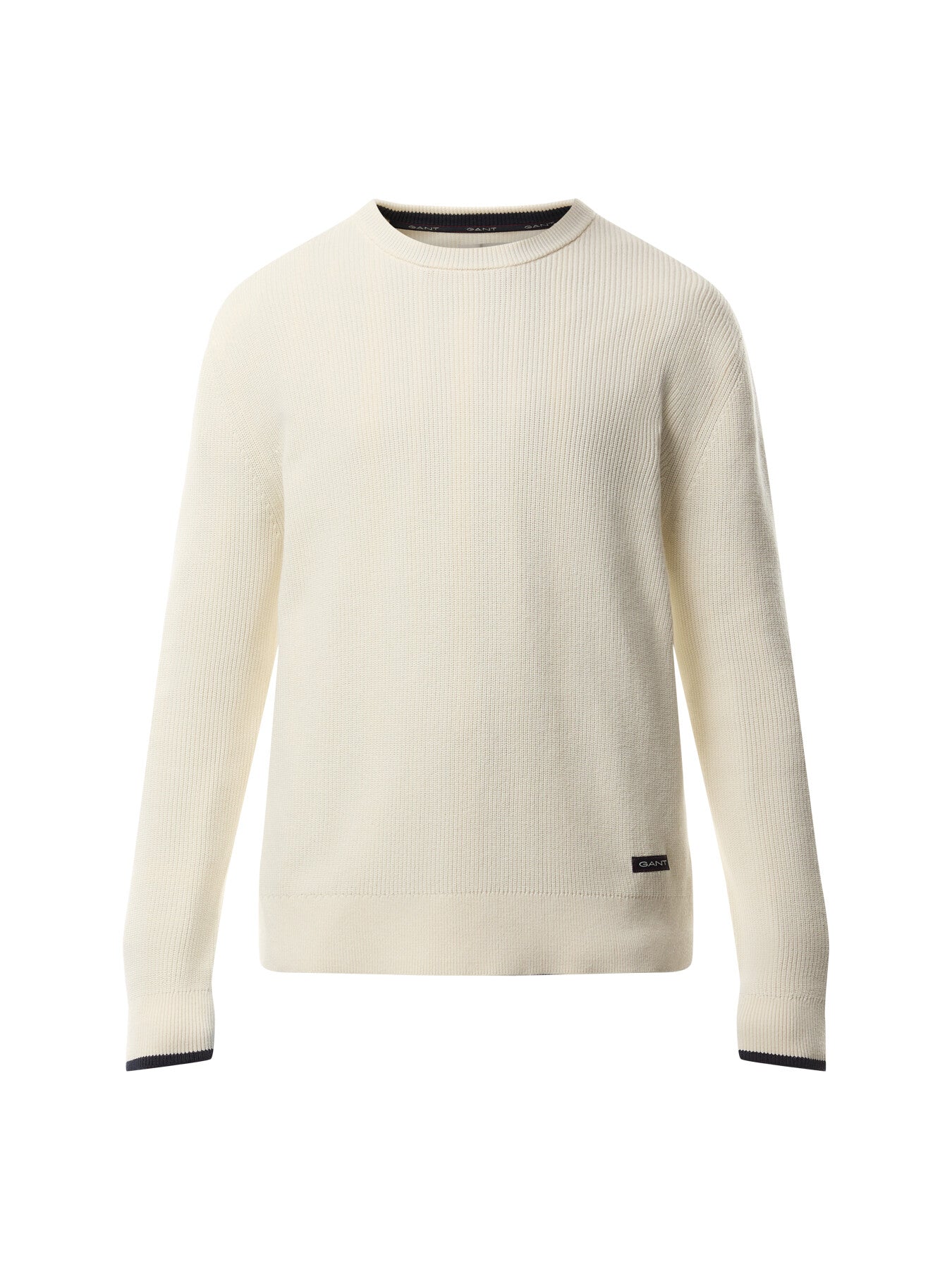 Ribbed Cotton Crew Neck Sweater
