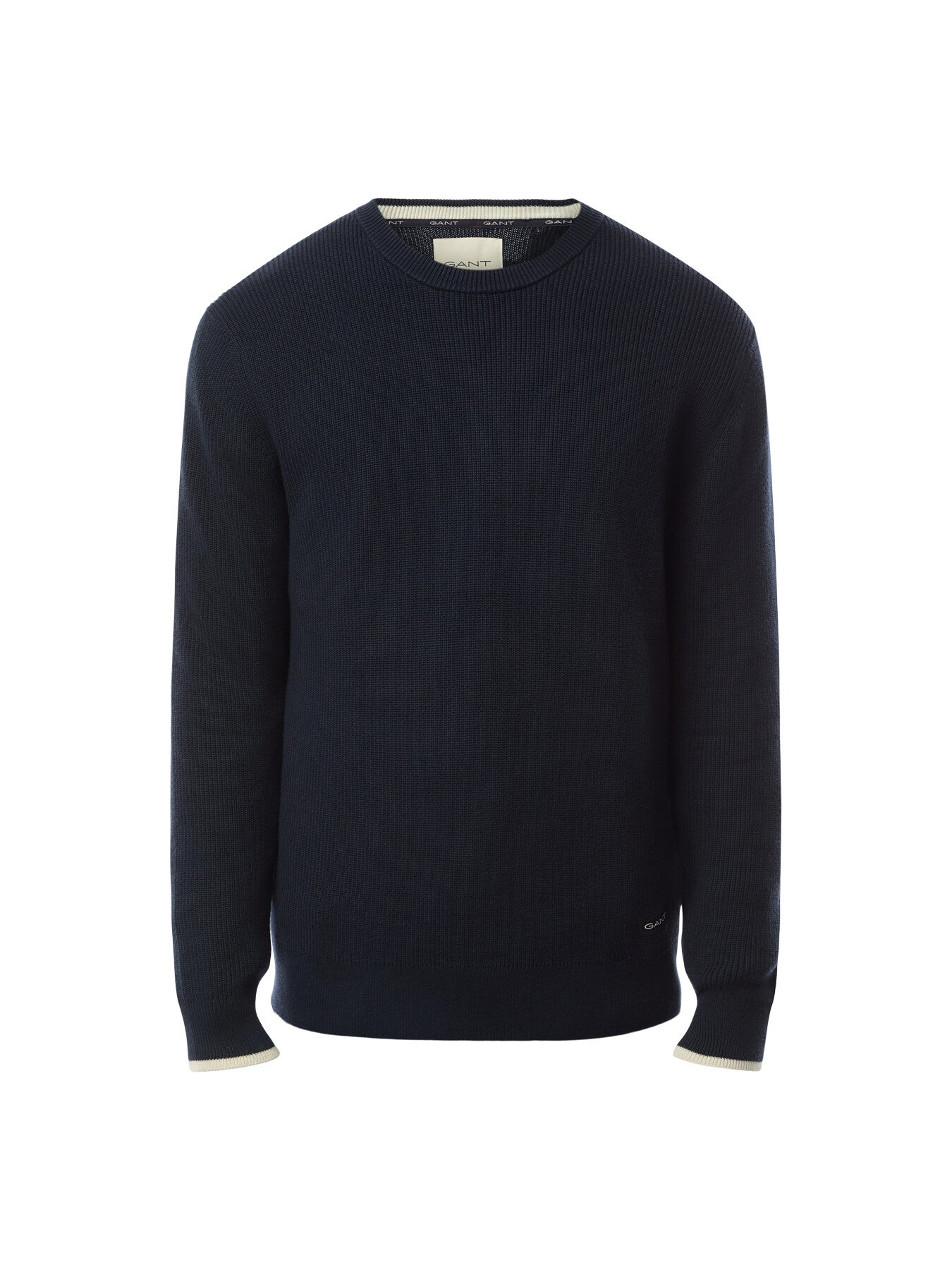 Ribbed Cotton Crew Neck Sweater
