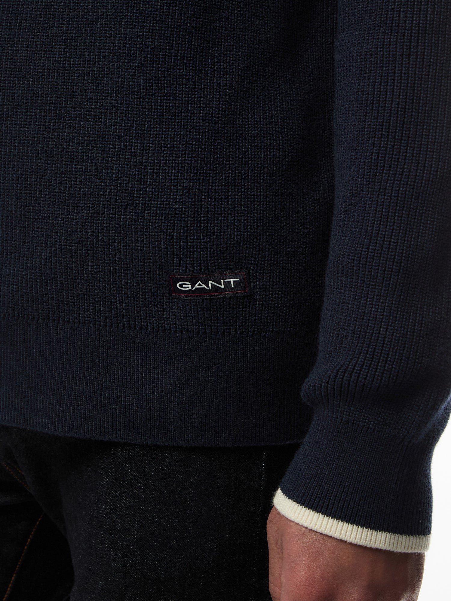 Ribbed Cotton Crew Neck Sweater