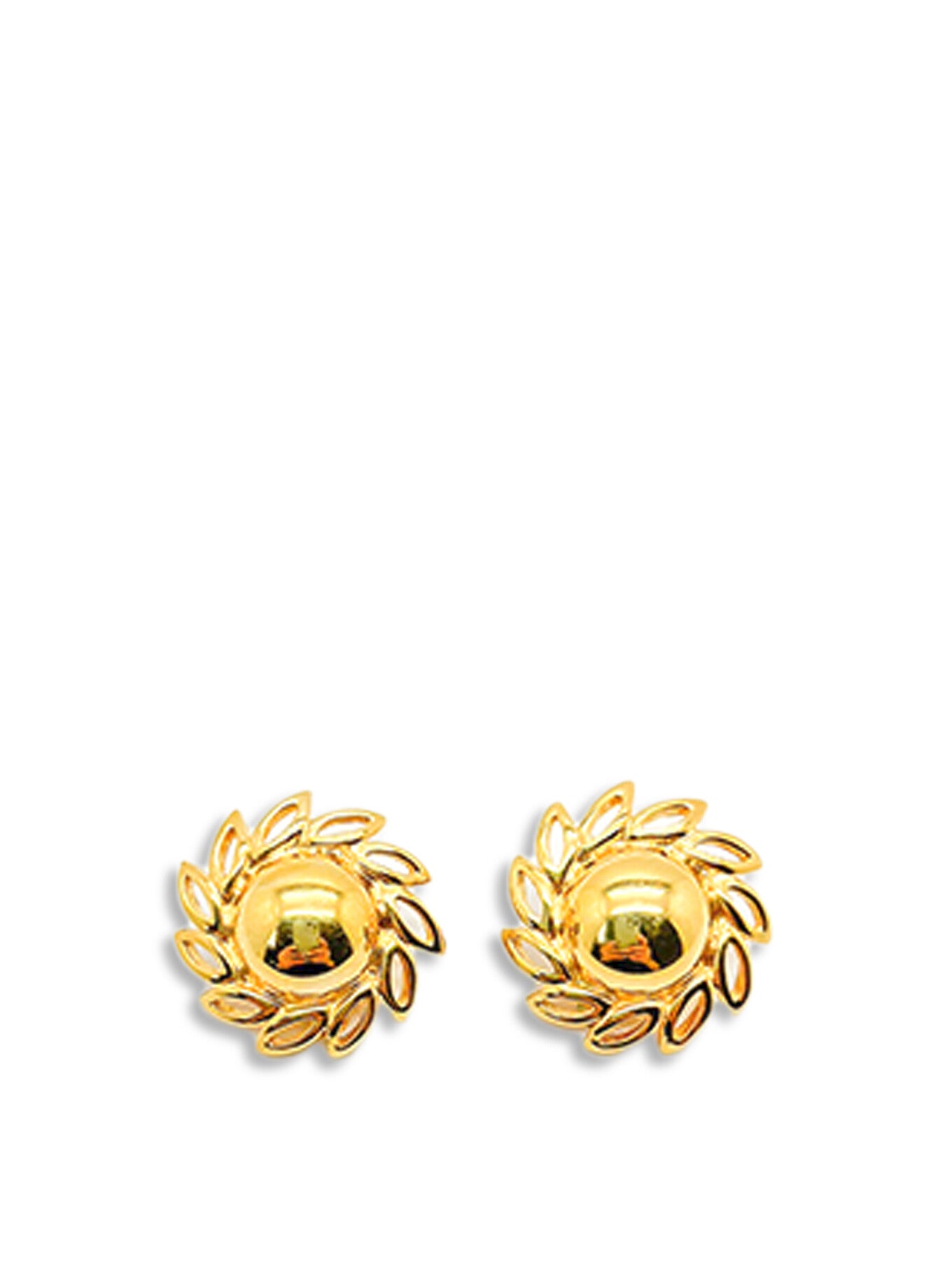 Vintage Gold Open Sunburst Earrings