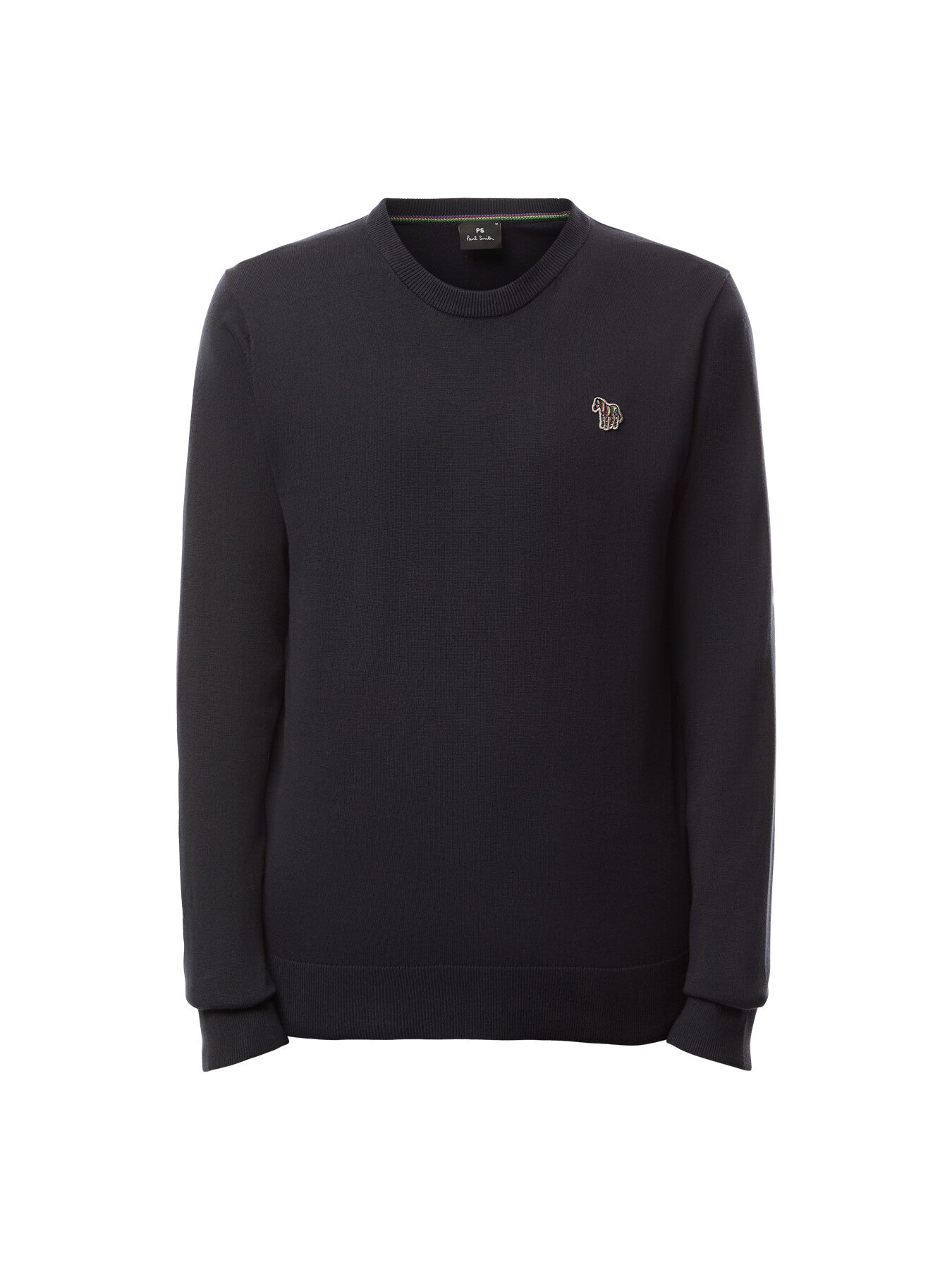 Crew Neck Knit Zebra Badge Jumper