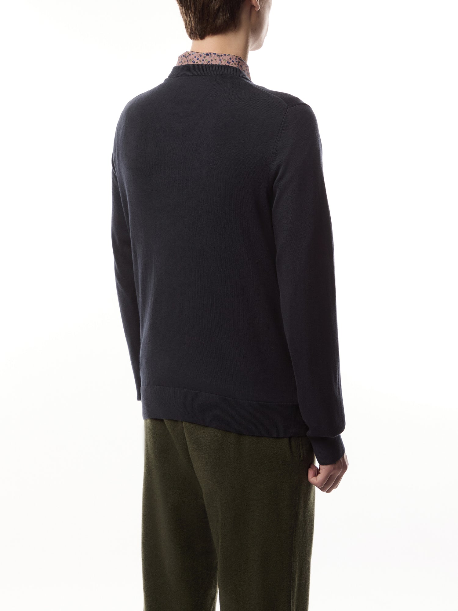 Crew Neck Knit Zebra Badge Jumper