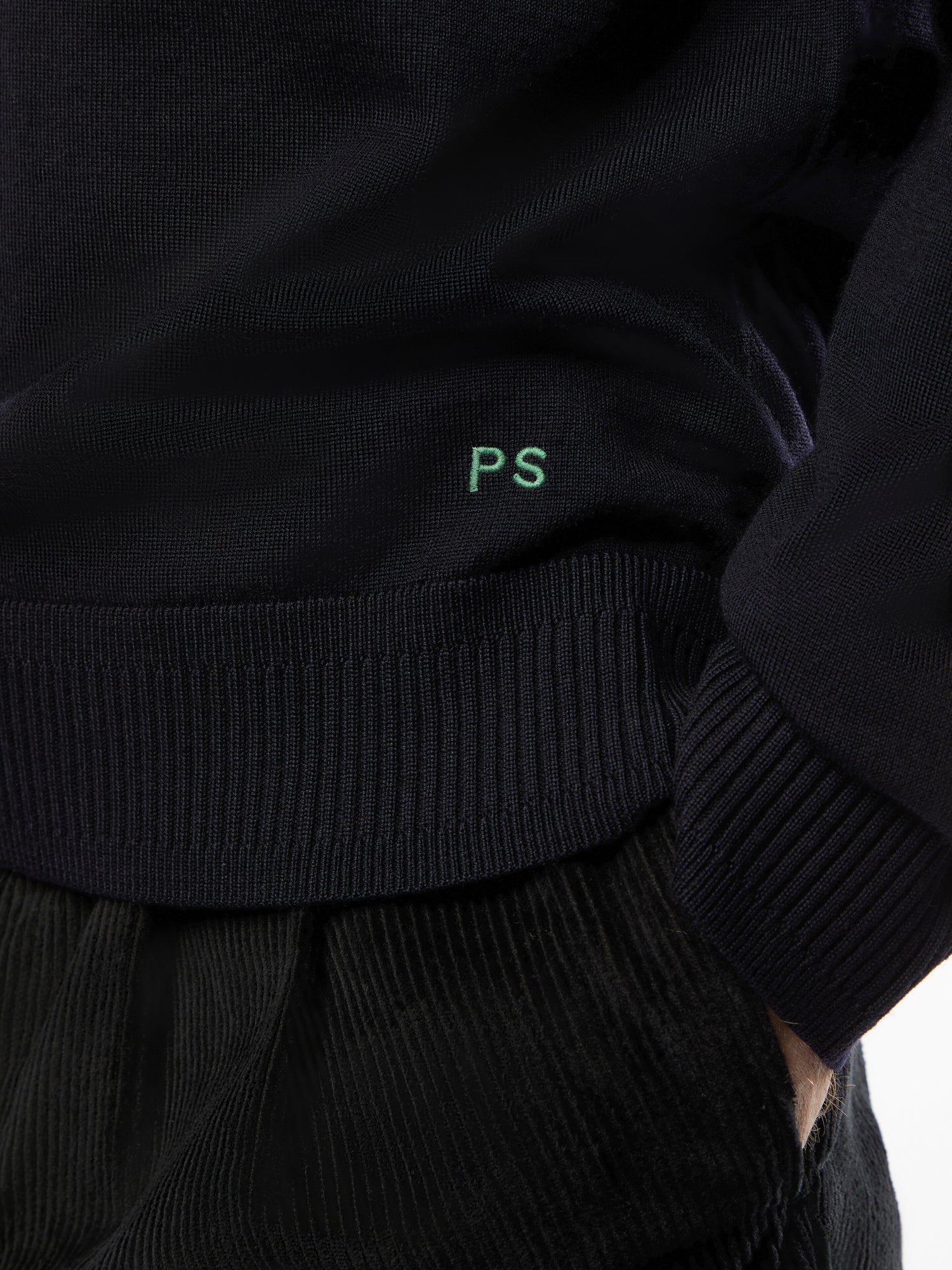 Merino Wool Knited Long Sleeve Polo Shirt