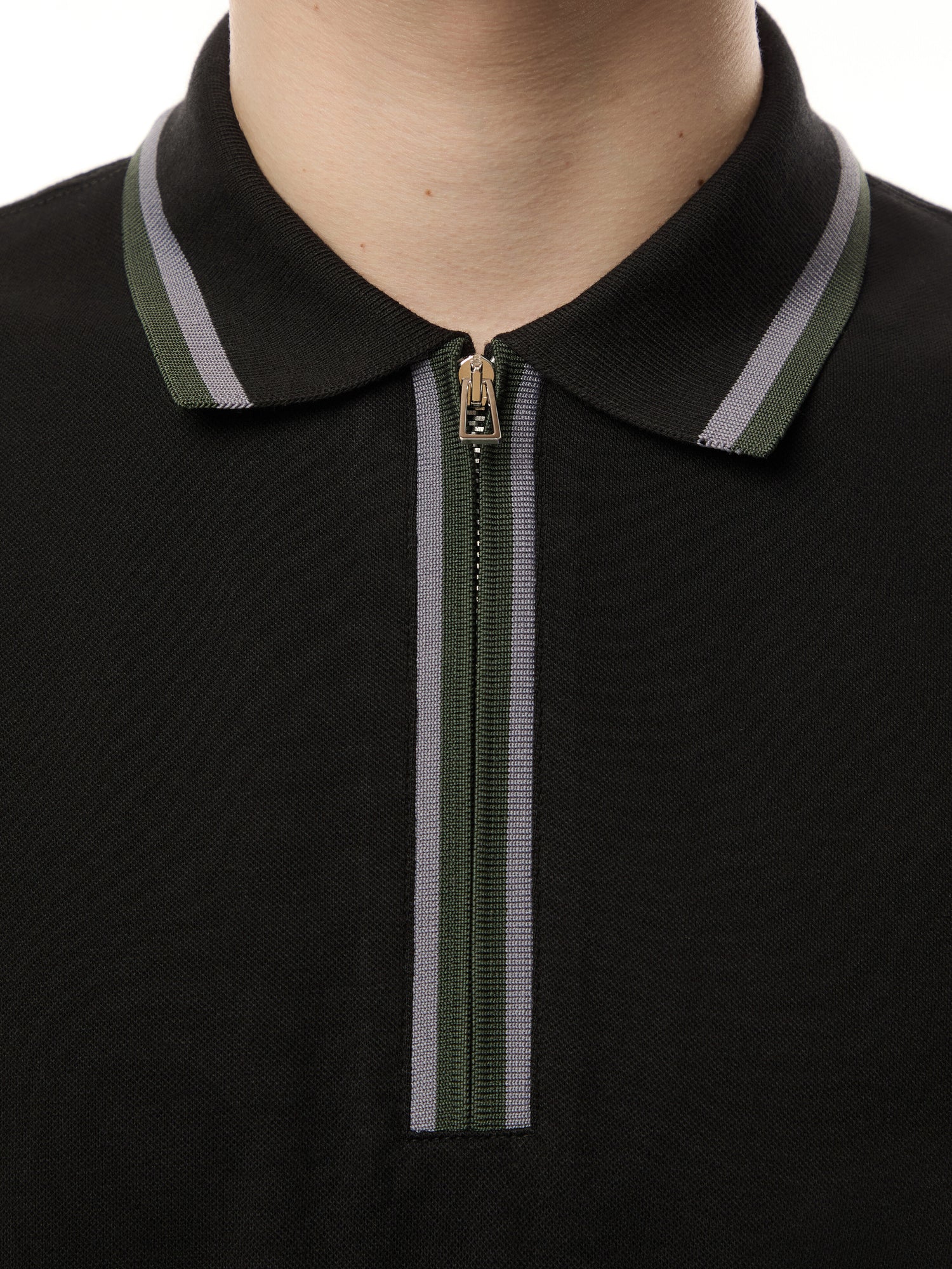 Regular Fit Quarter Zip Polo Shirt