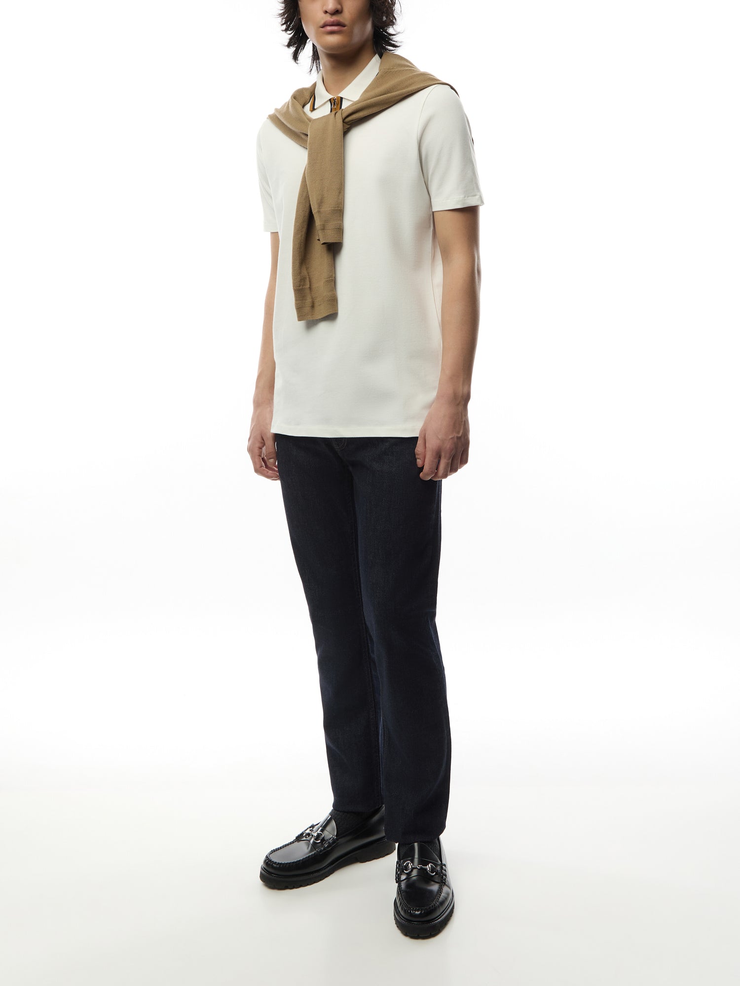 Regular Fit Quarter Zip Polo Shirt