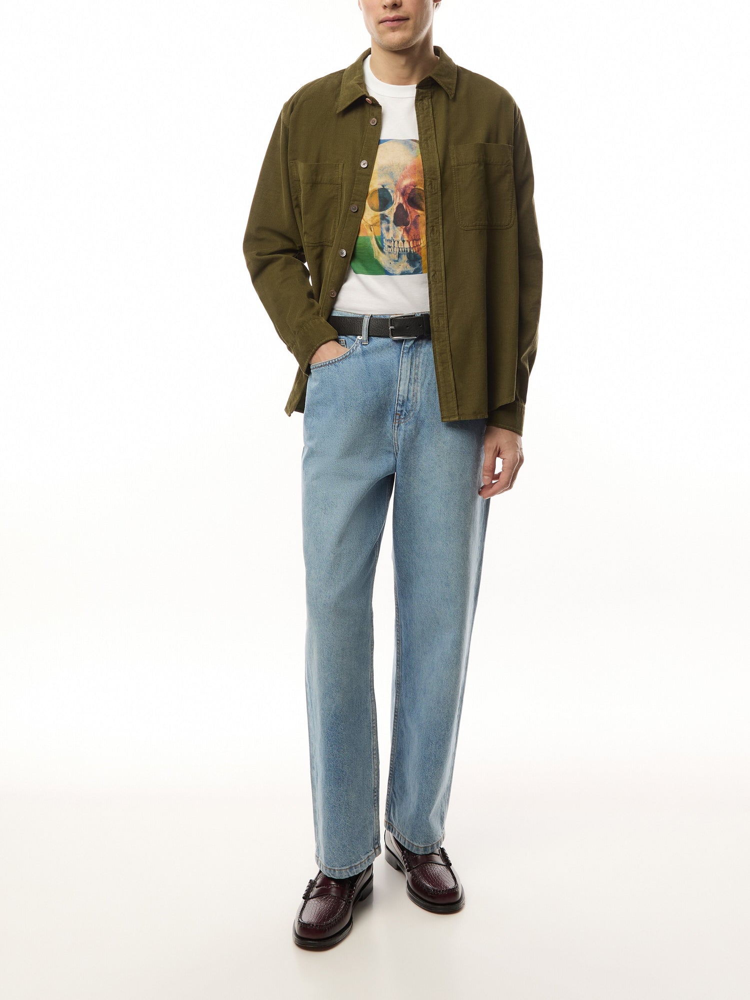 Skull Square Crew Neck T-Shirt
