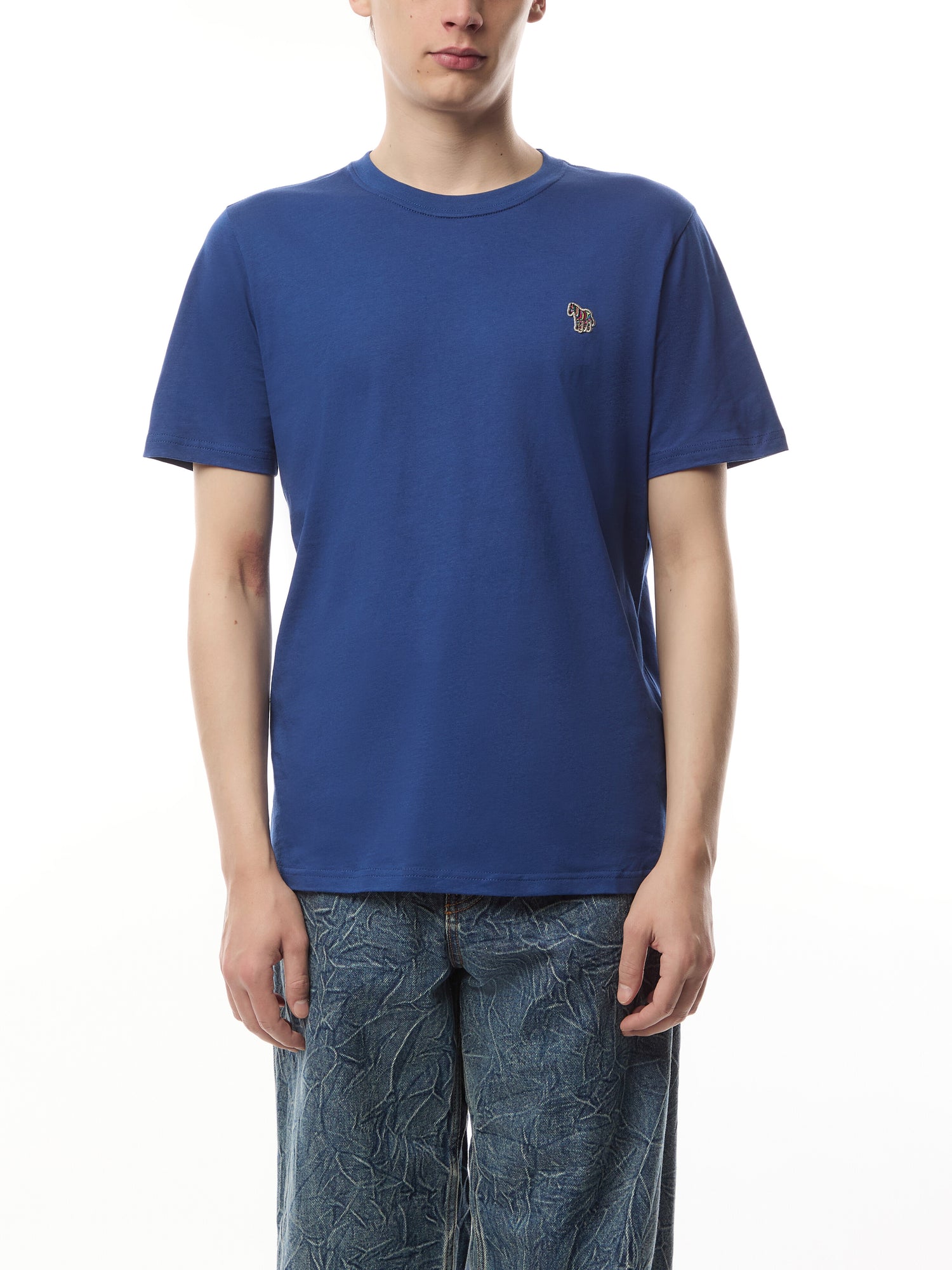 Zebra Crew Neck Short Sleeve T Shirt