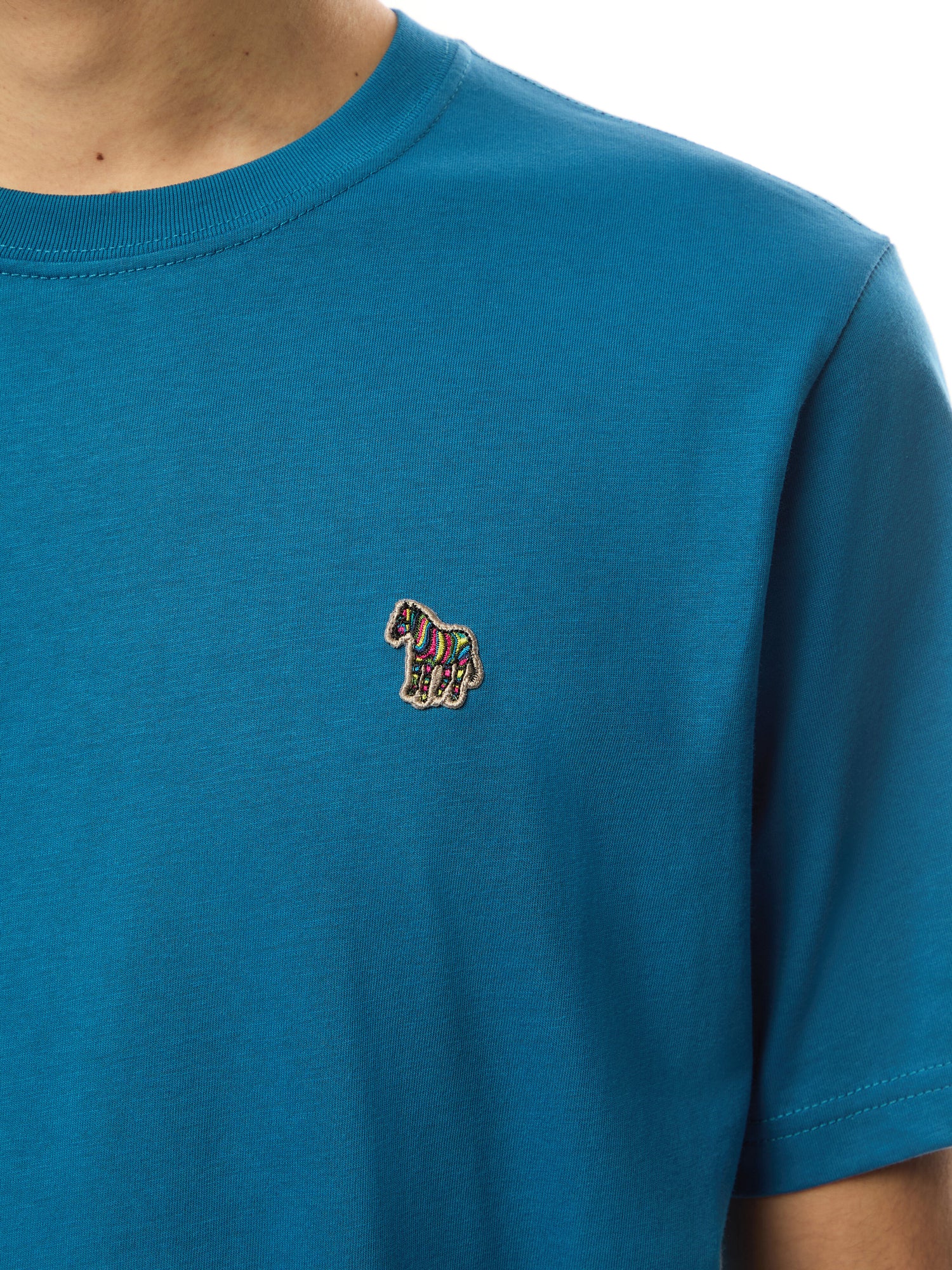 Zebra Crew Neck Short Sleeve T Shirt