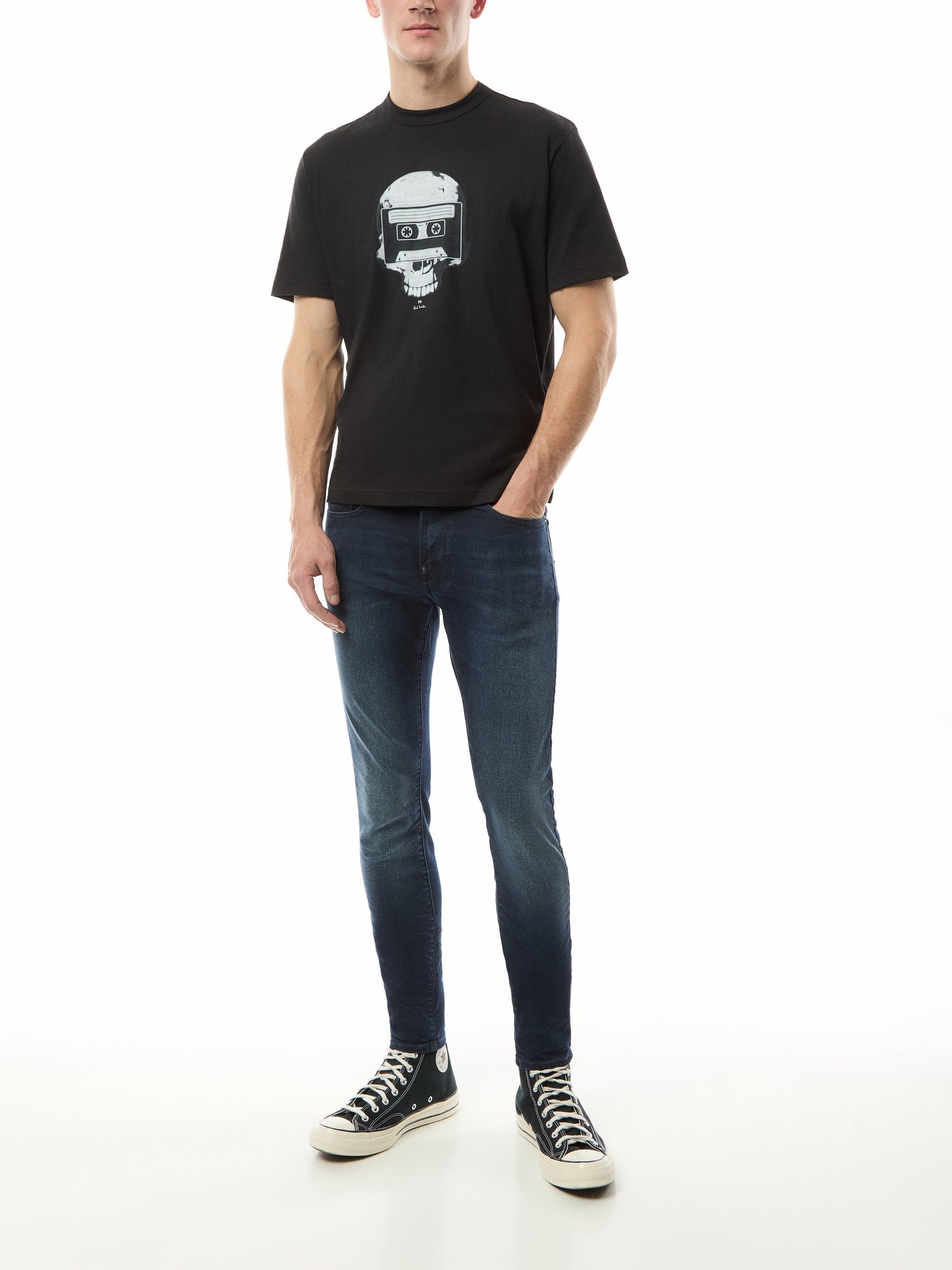 Skull Tape Print T-Shirt