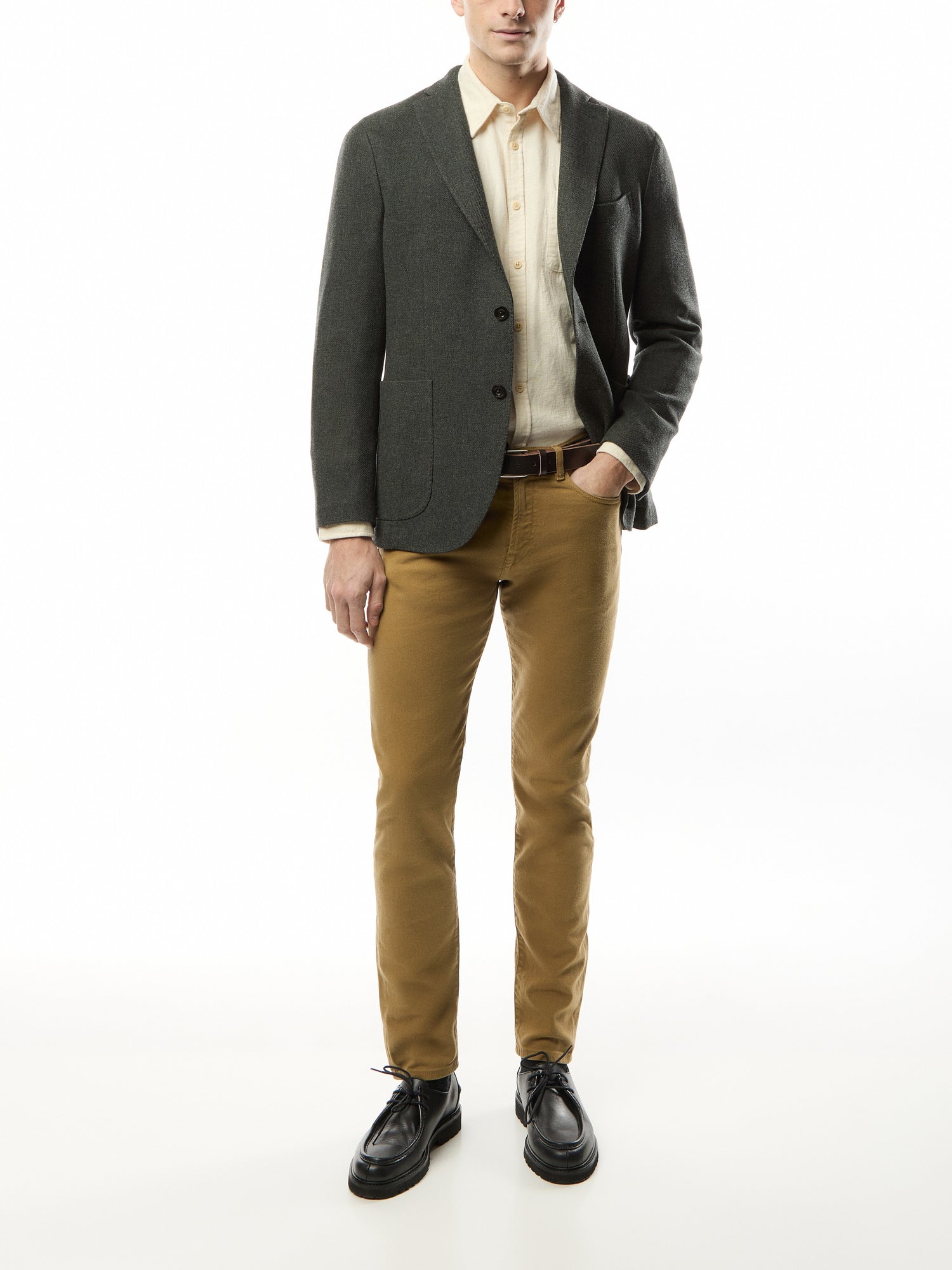 Tapered Fit Coloured 'Crosshatch Stretch' Jeans