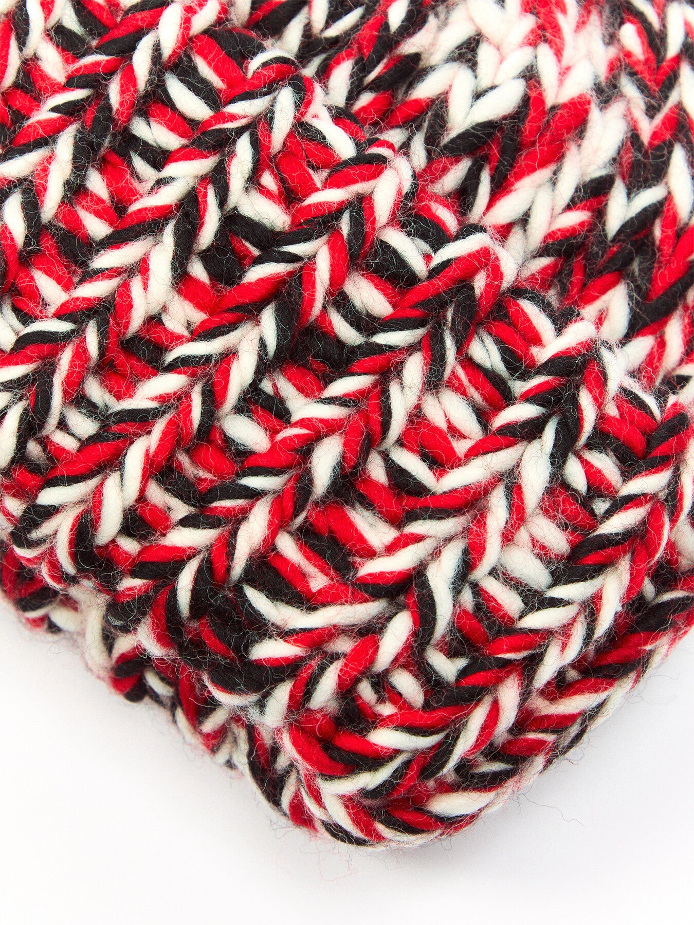 Graphic Wool Handknit Beanie