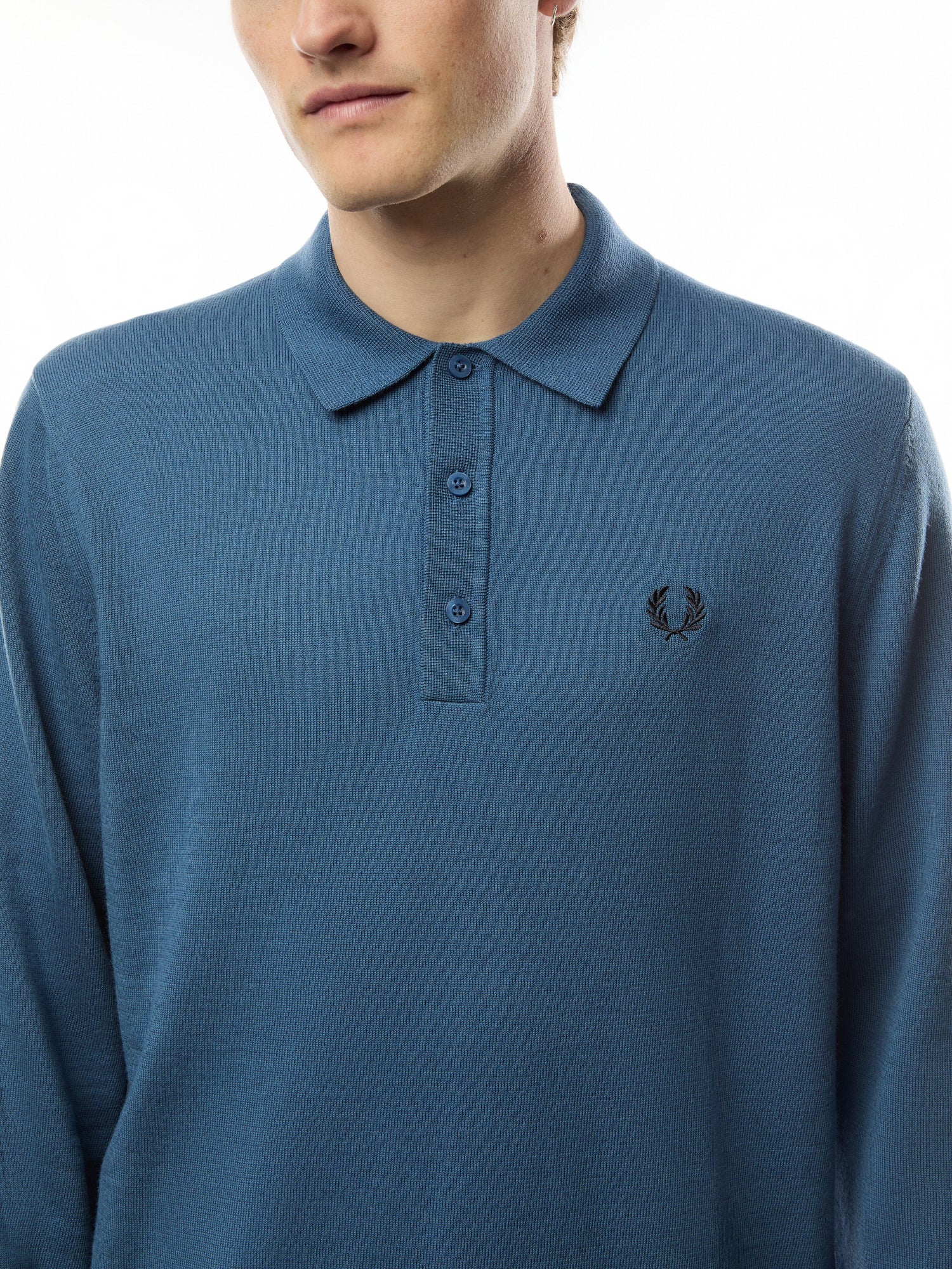 Classic Knitted Long Sleeve Polo Shirt