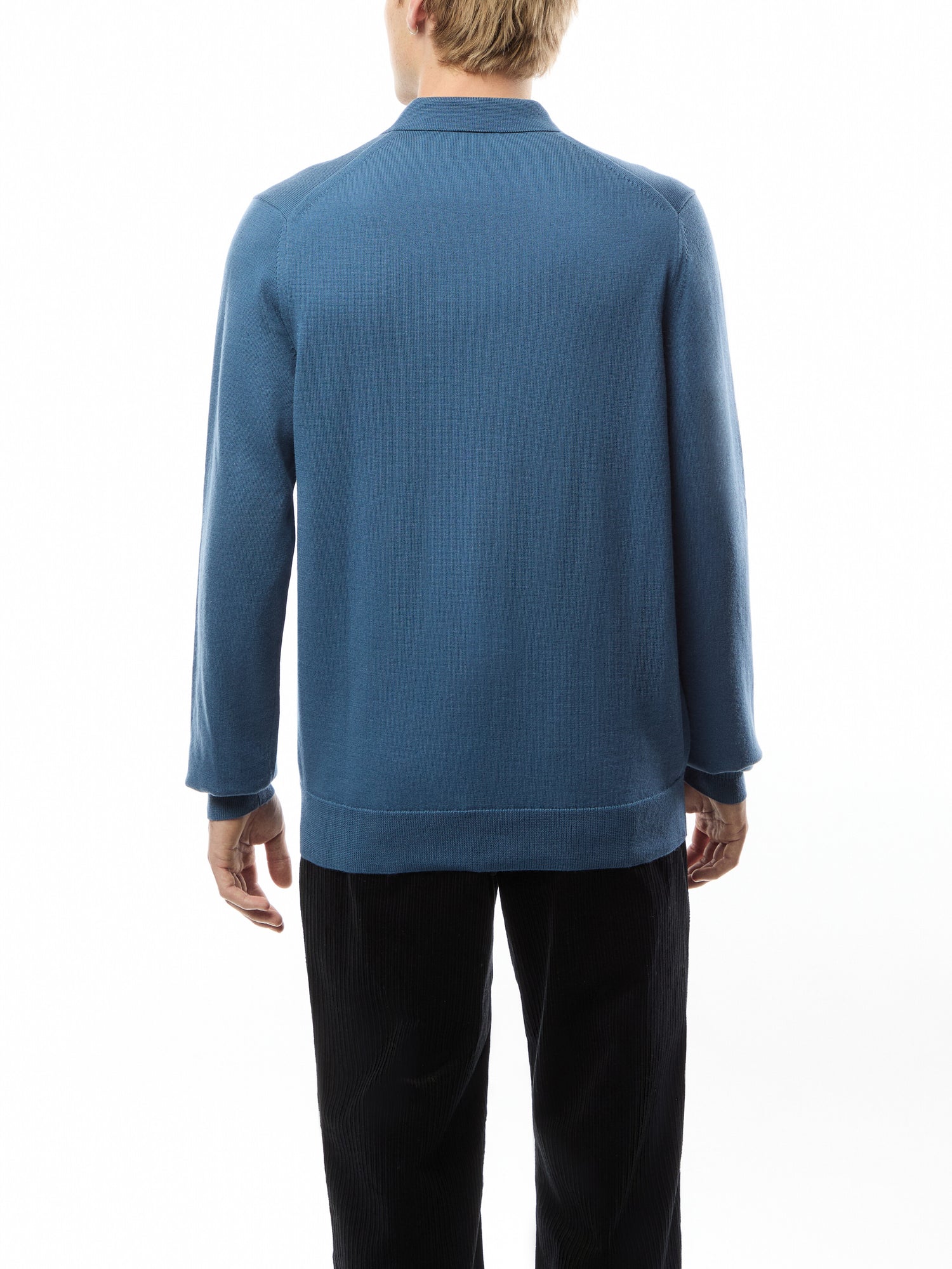 Classic Knitted Long Sleeve Polo Shirt