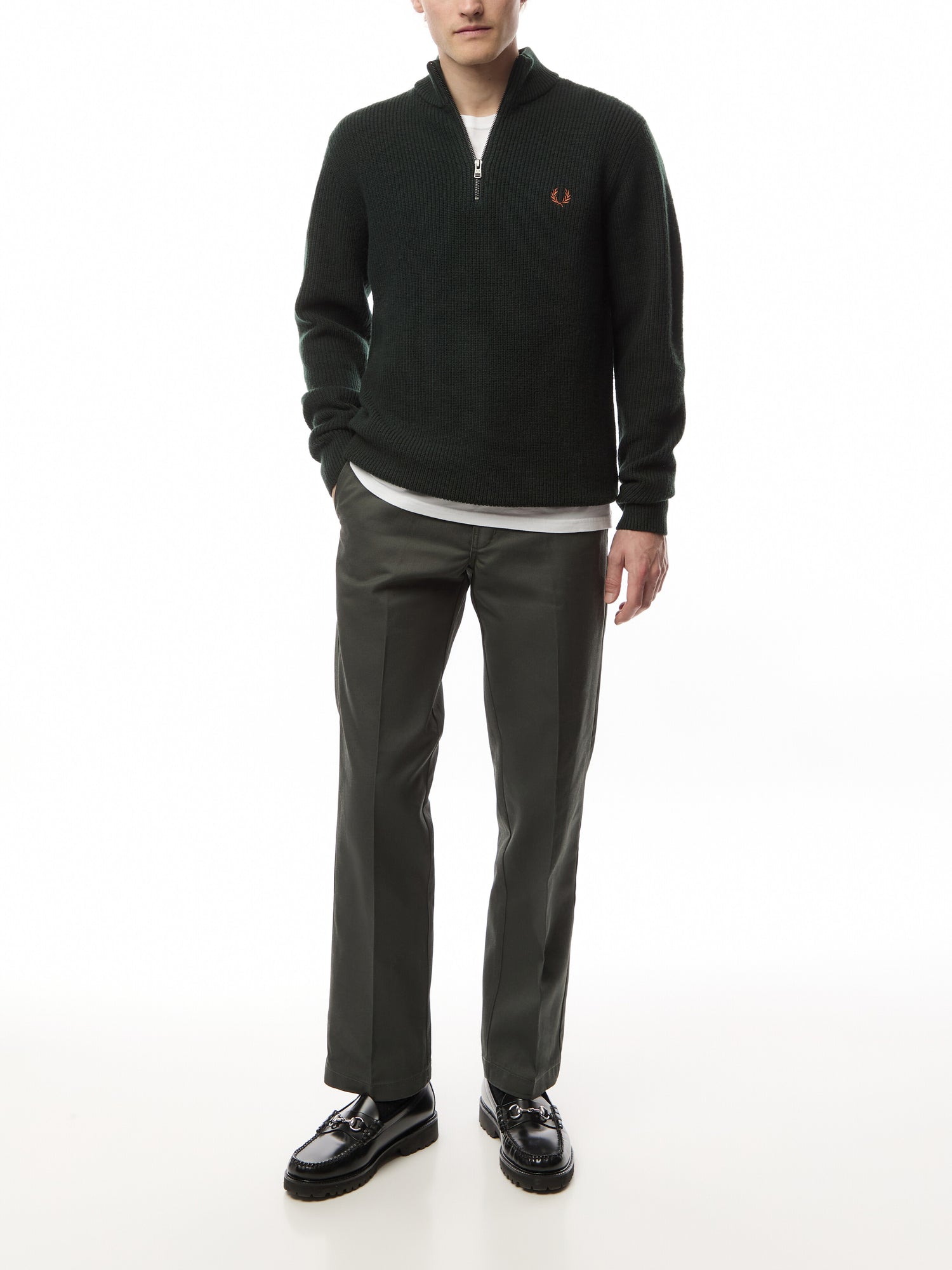 Textured Half Zip Jumper