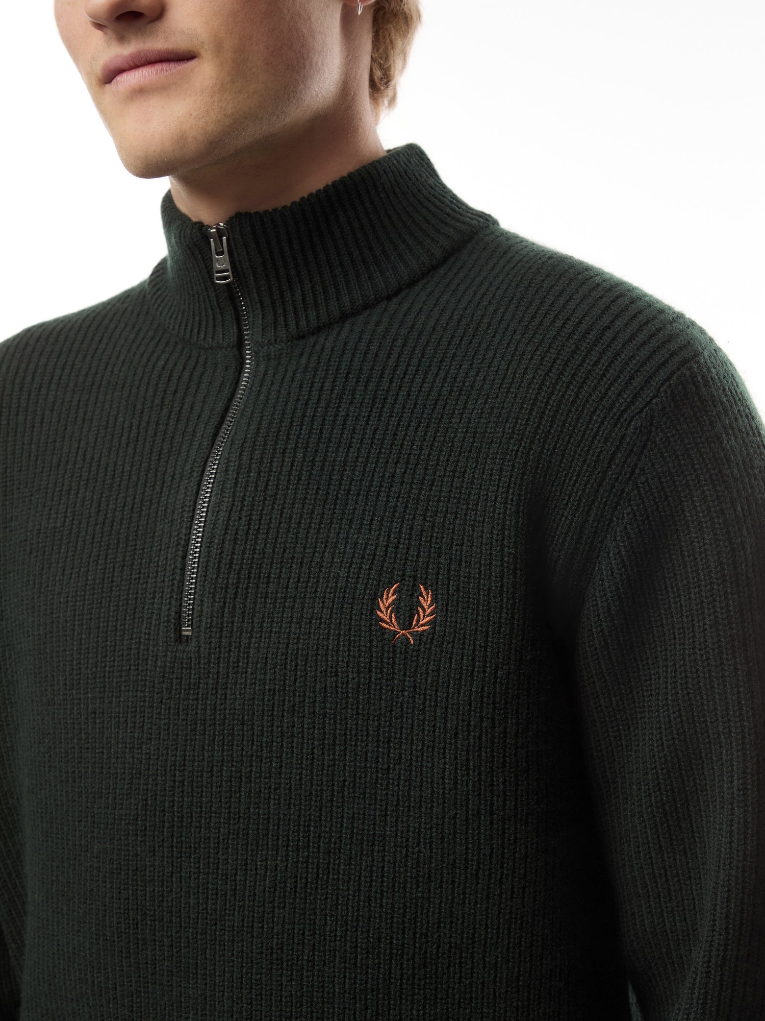 Textured Half Zip Jumper