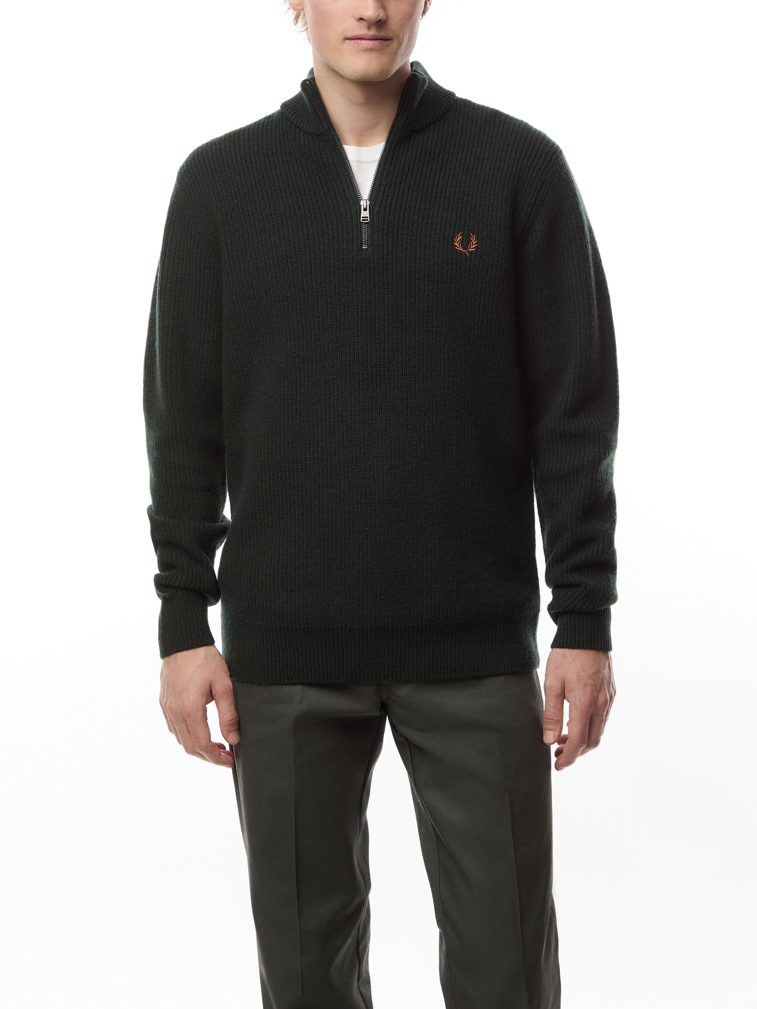 Textured Half Zip Jumper