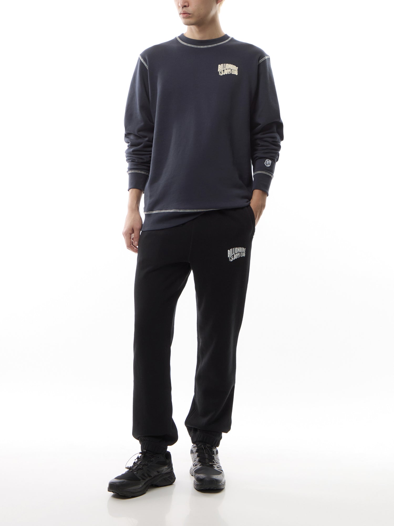 Puff Small Arch Logo Contrast Stitch Crewneck Sweatshirt