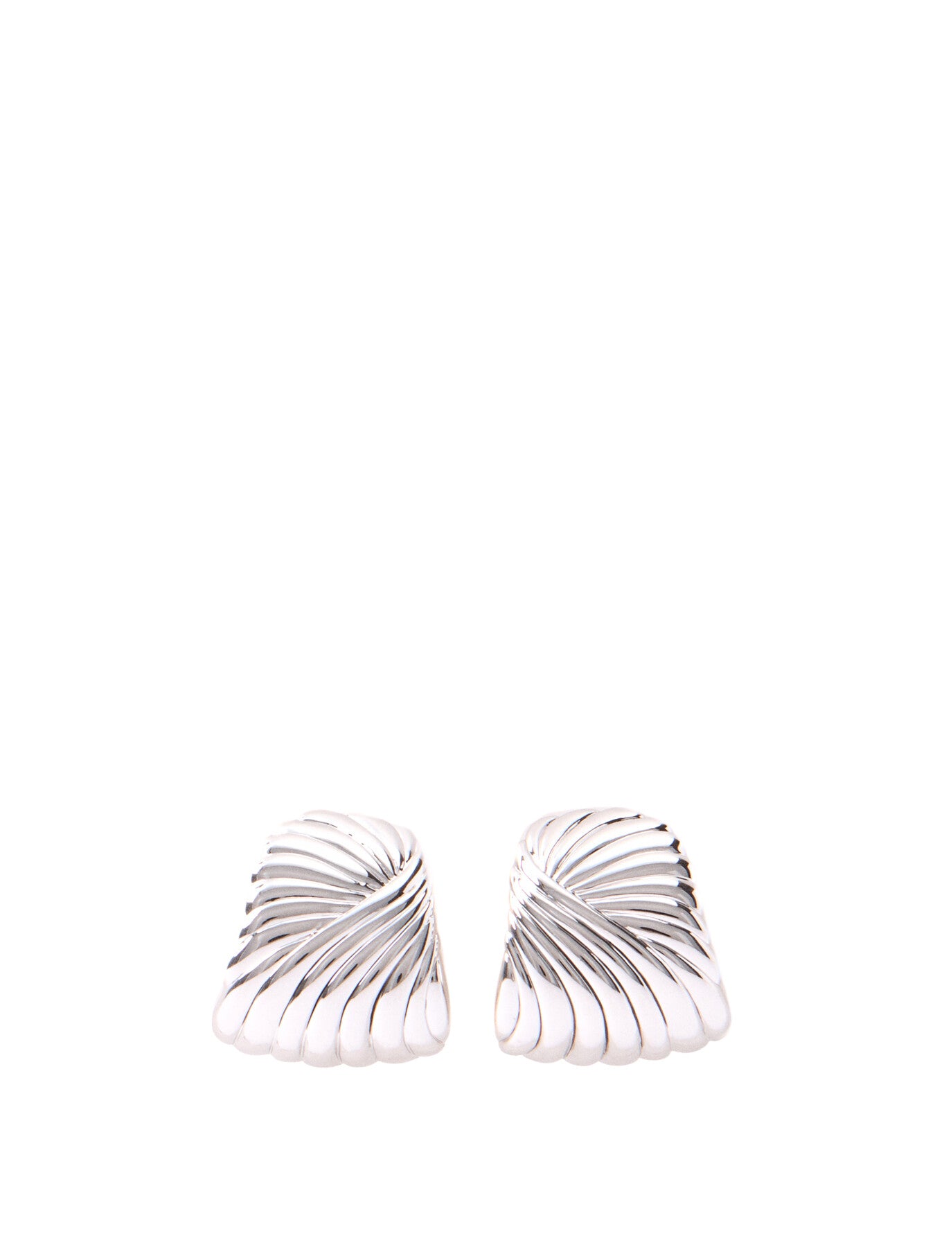 Wavy Ridge Ripple Oversized Stud Earrings