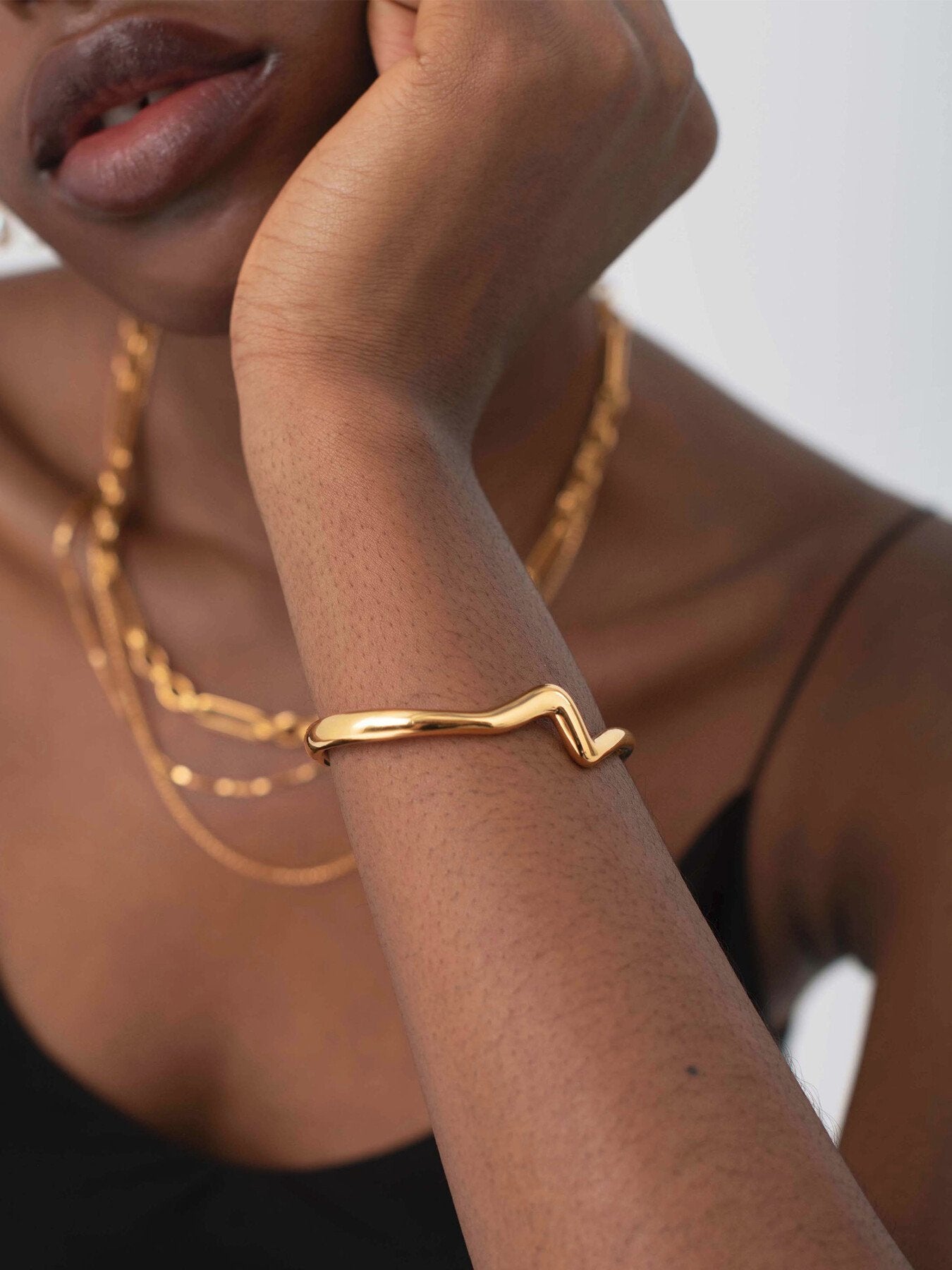 Molten Wave Cuff Bracelet