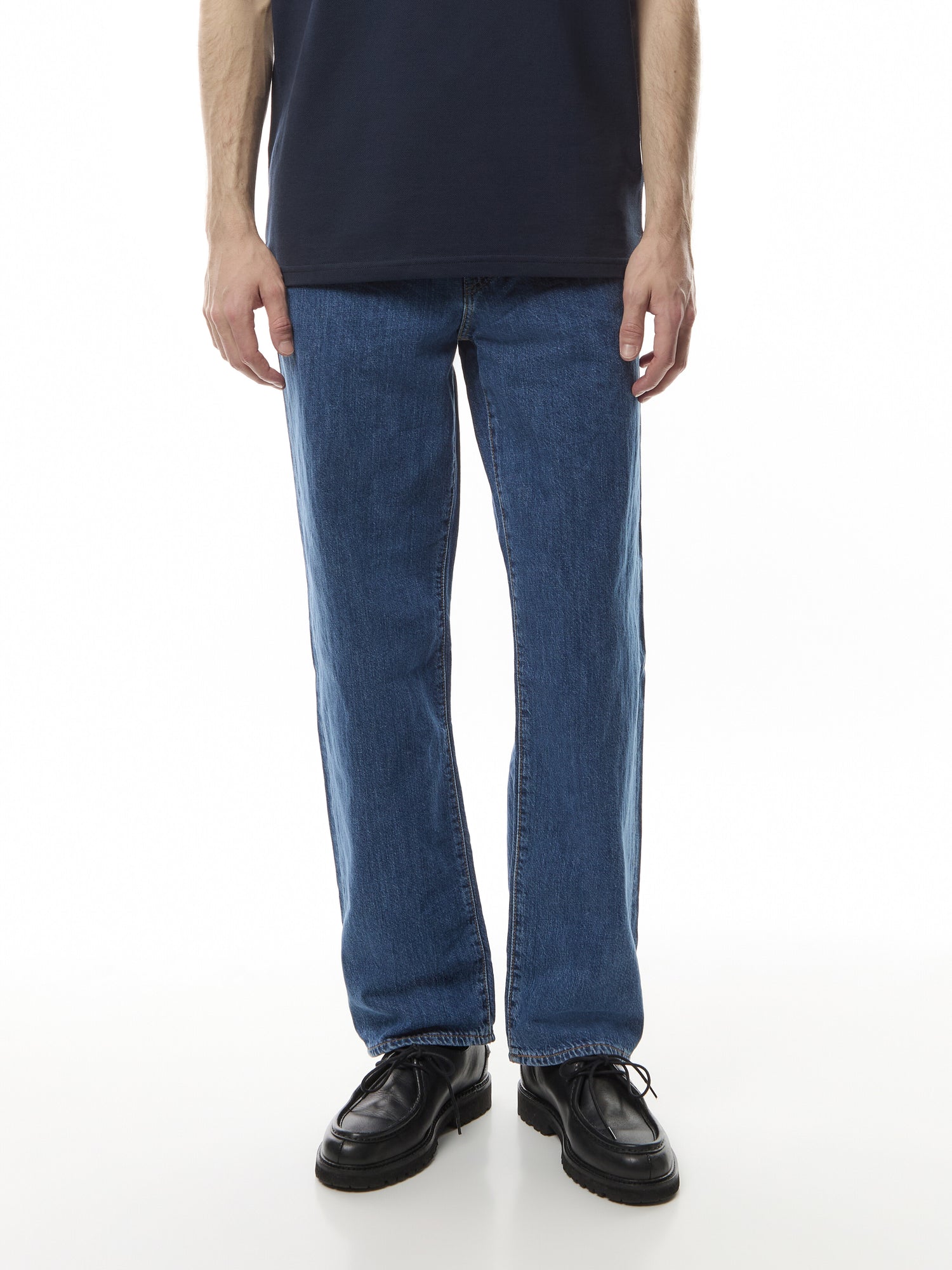 568 Loose Straight Dark Indigo Worn In