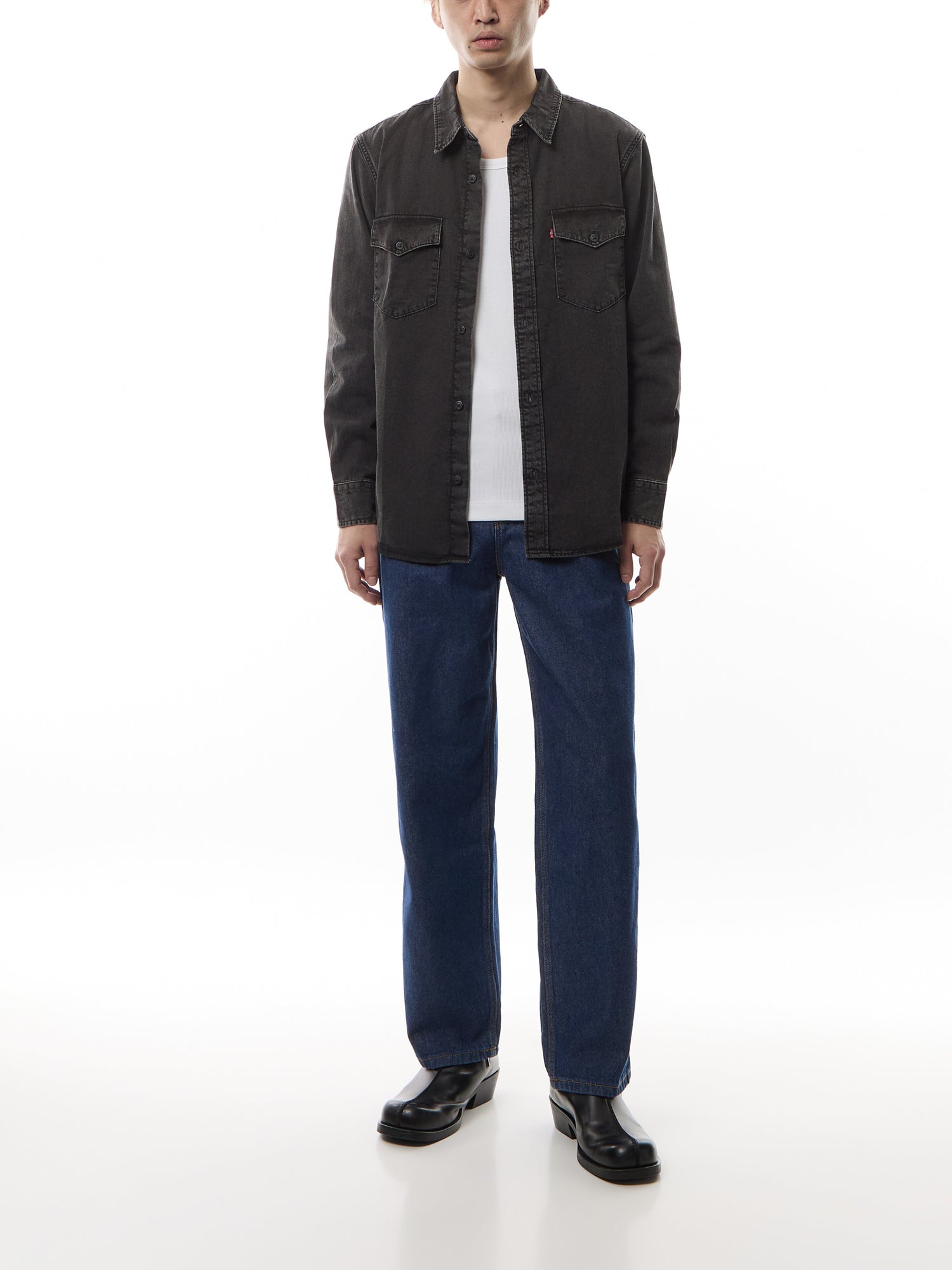 Relaxed Fit Western Denim Shirt