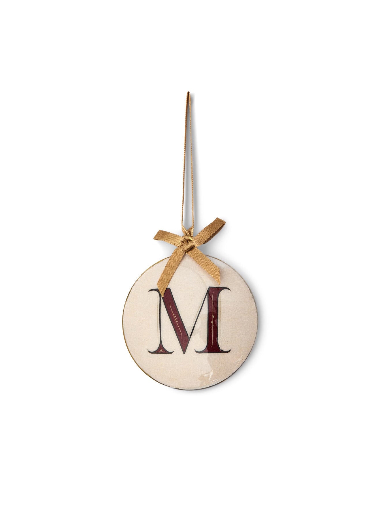 Enamel Round Alphabet Letter Bauble