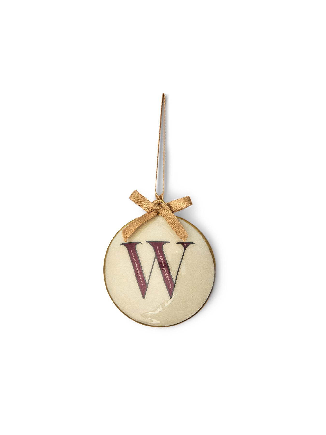 Enamel Round Alphabet Letter Bauble