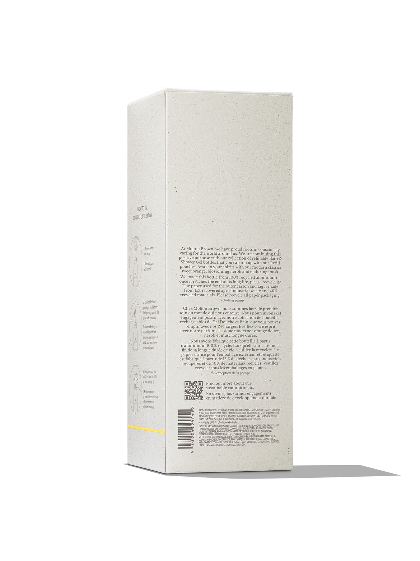 Infinite Bottle Orange Bergamot Bath Shower Gel 400ml