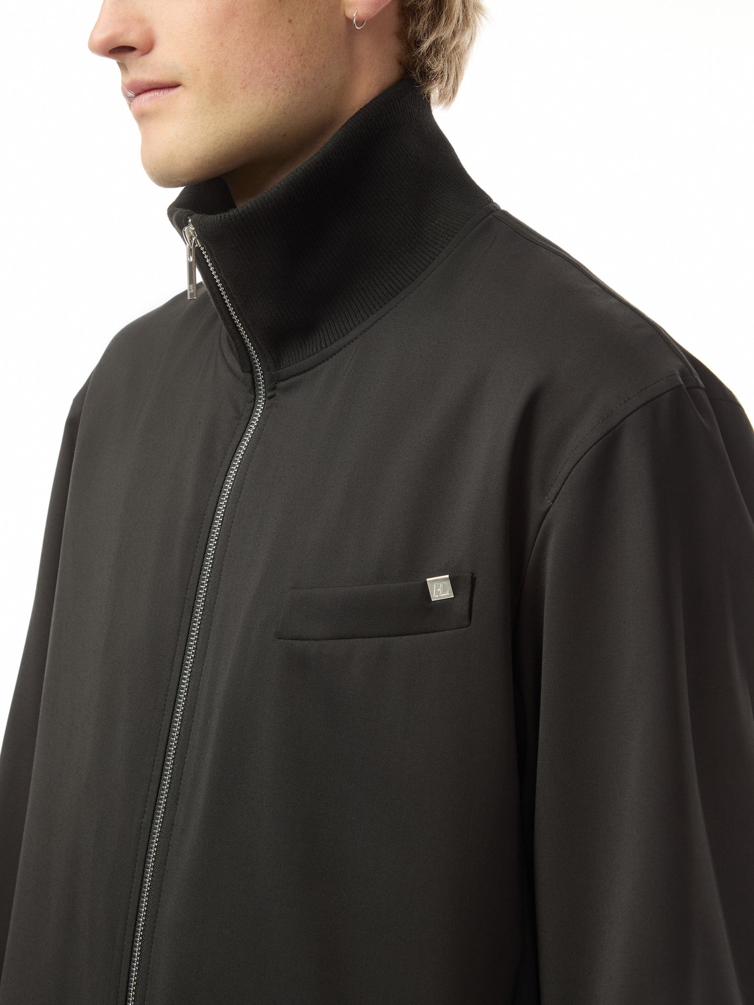 Relaxed Wool Bomber Jacket