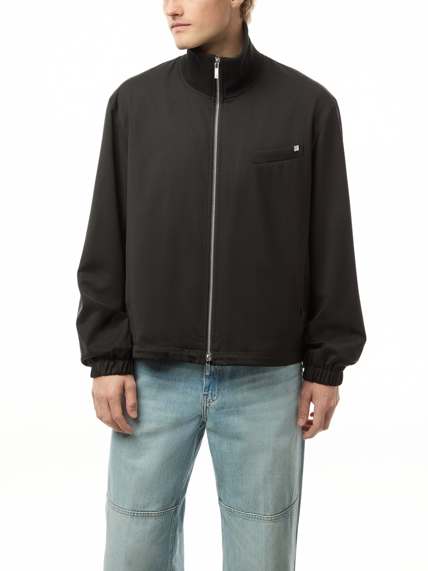 Relaxed Wool Bomber Jacket