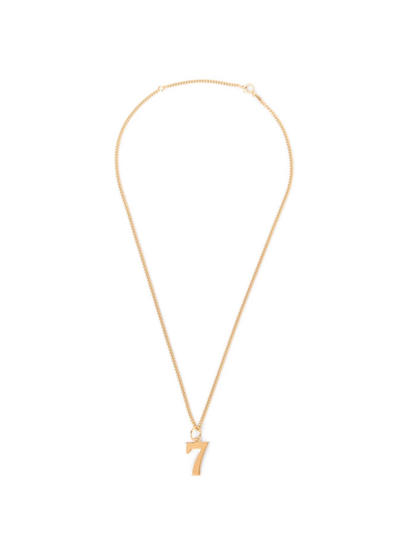 Gold Number 7 Necklace