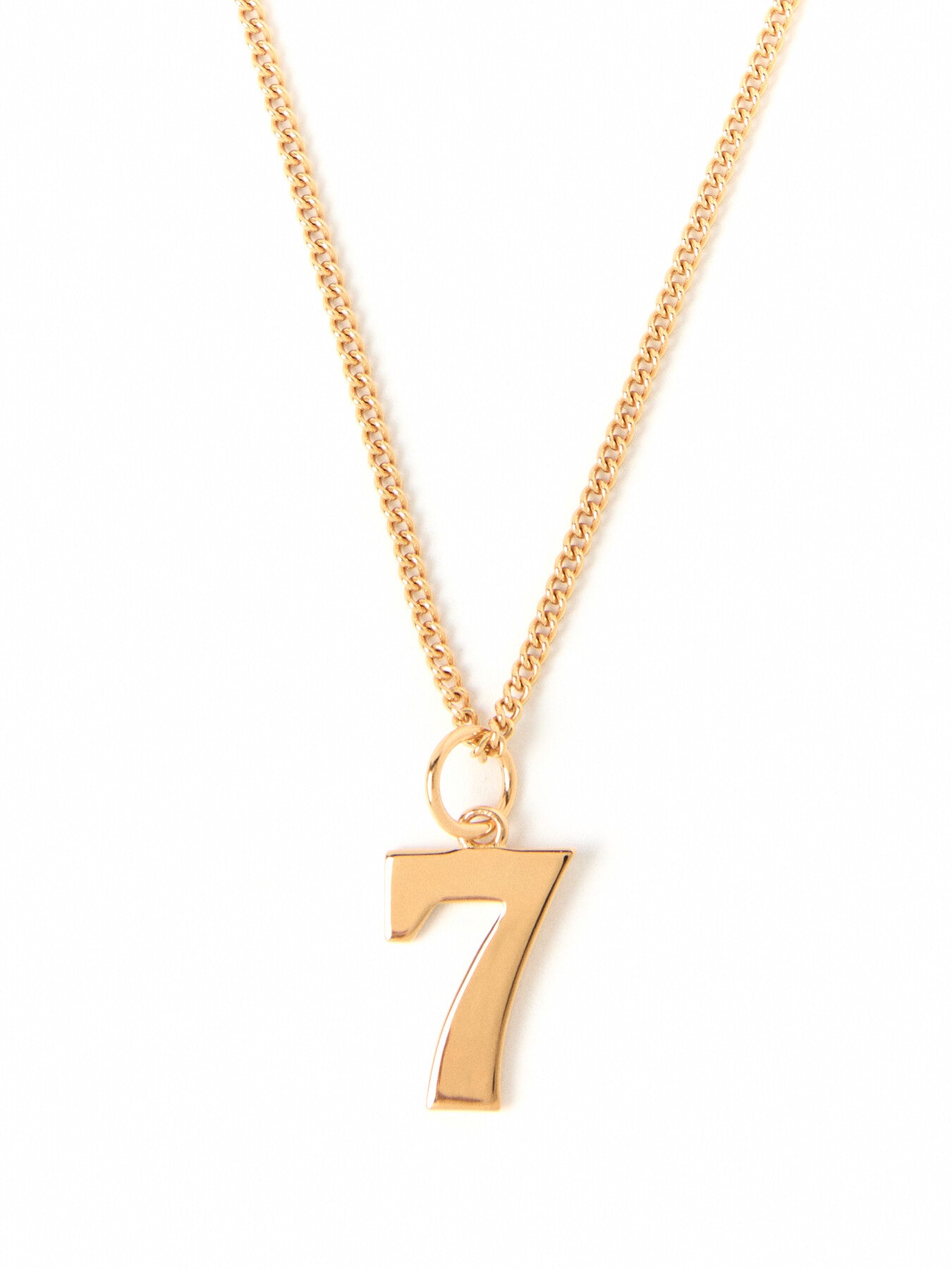Gold Number 7 Necklace